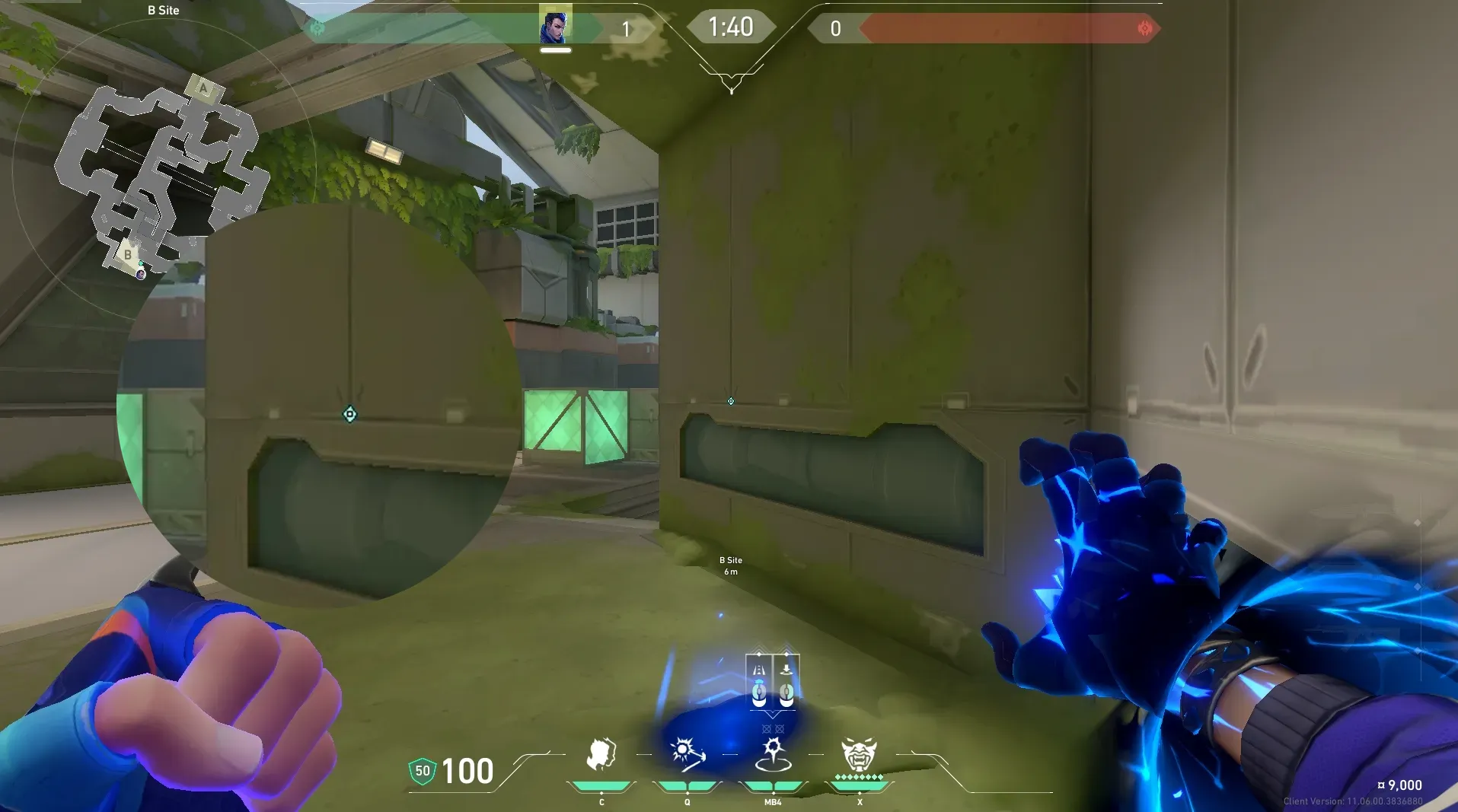 Yoru Gatecrash on Fracture Defense Mid — step 2 of 3: Aim — line up the shot