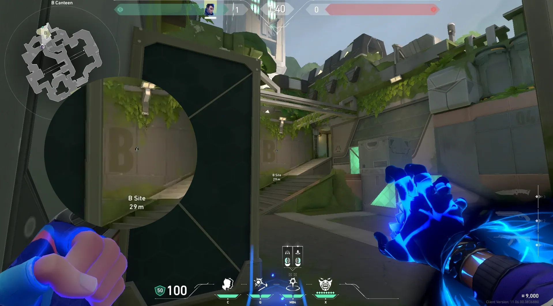 Yoru Gatecrash on Fracture Defense Site B — step 2 of 3: Aim — line up the shot