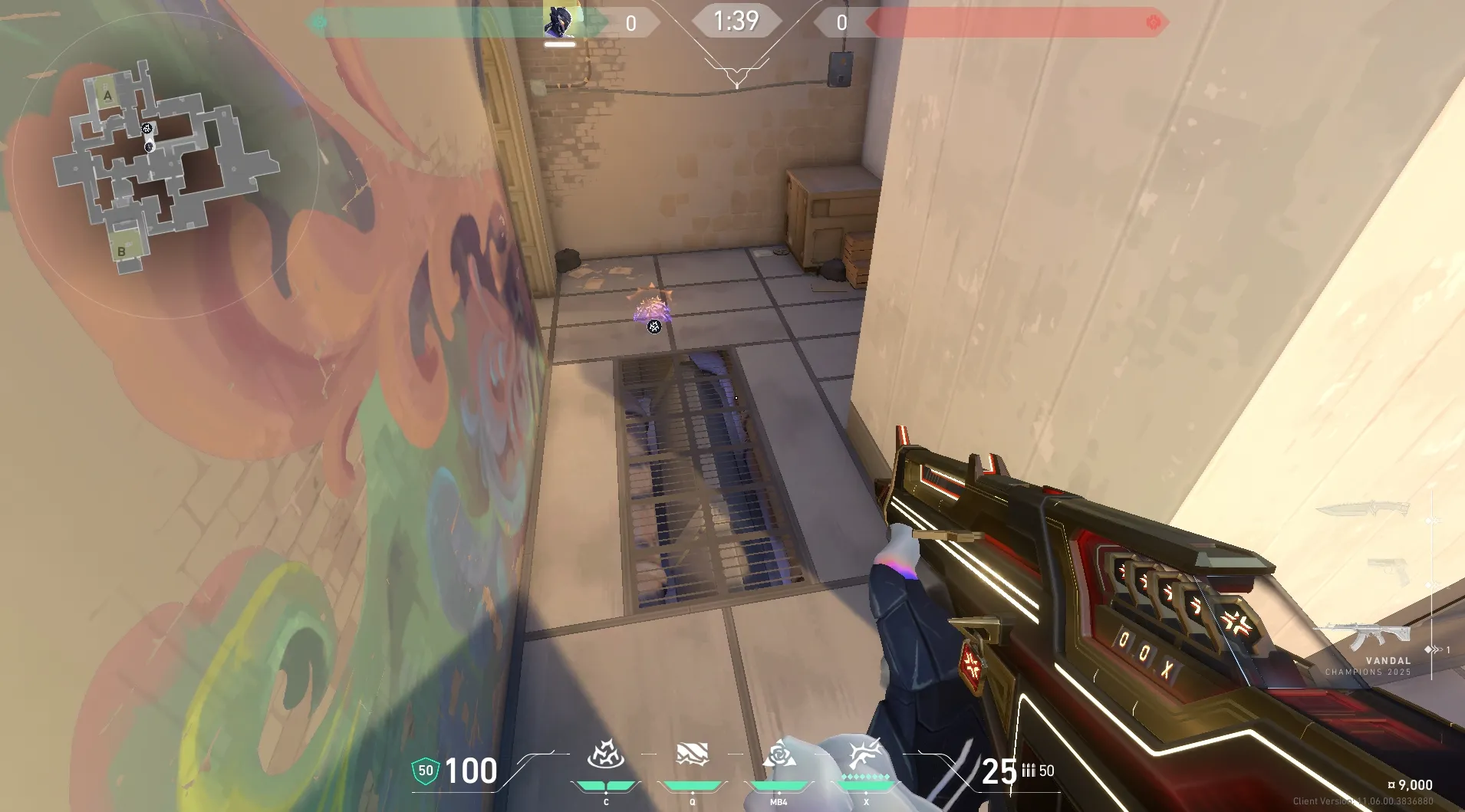 Vyse Razorvine on Ascent Attack Mid — step 4 of 5: Aim — line up the shot