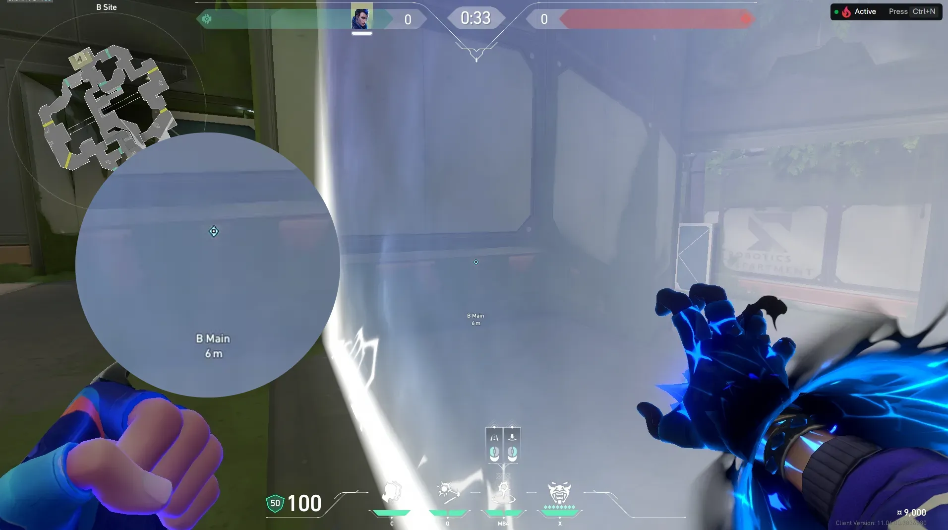 Yoru Gatecrash on Fracture Defense Site B — step 2 of 4: Aim — line up the shot
