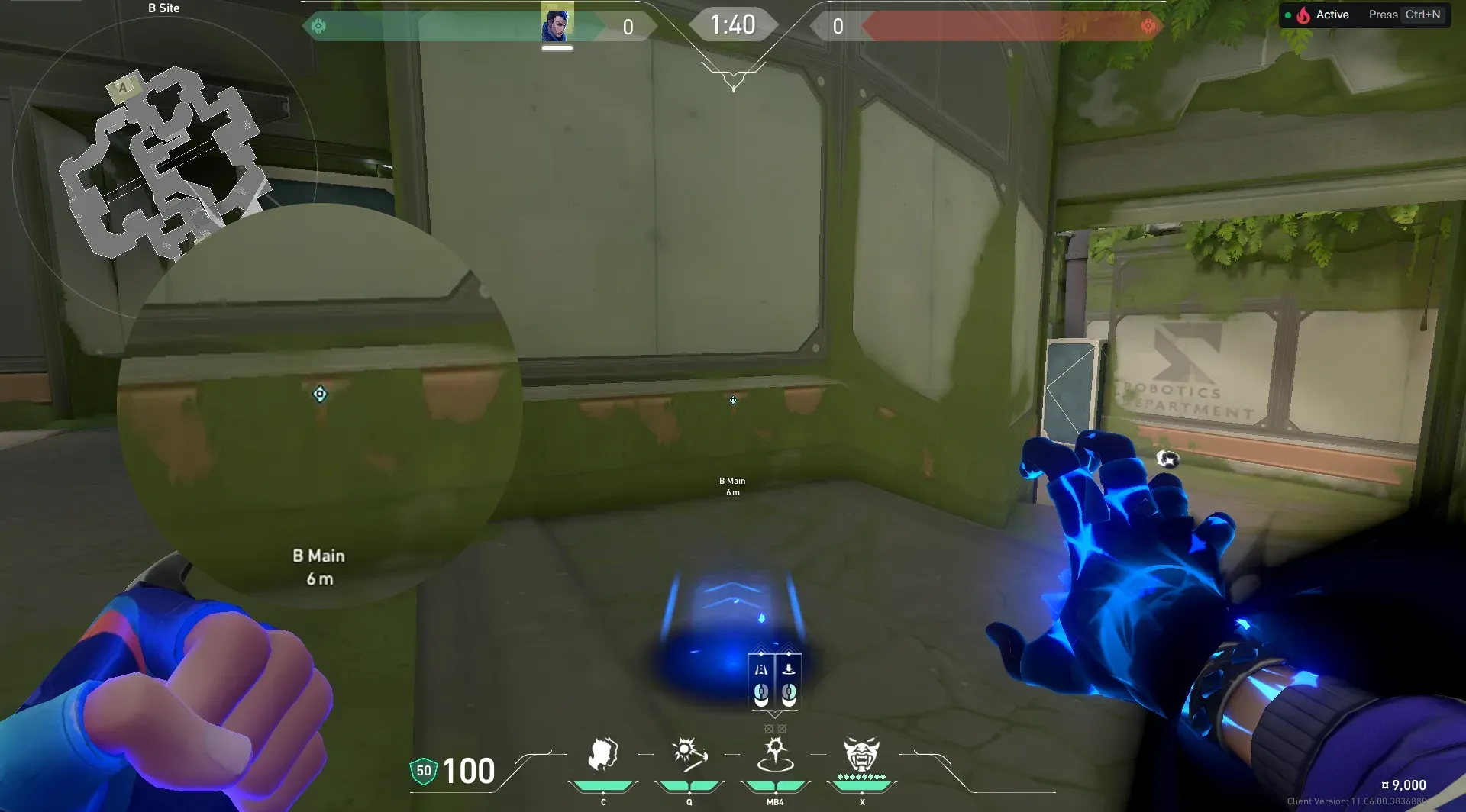 Yoru Gatecrash on Fracture Defense Site B — step 3 of 4: Aim — line up the shot