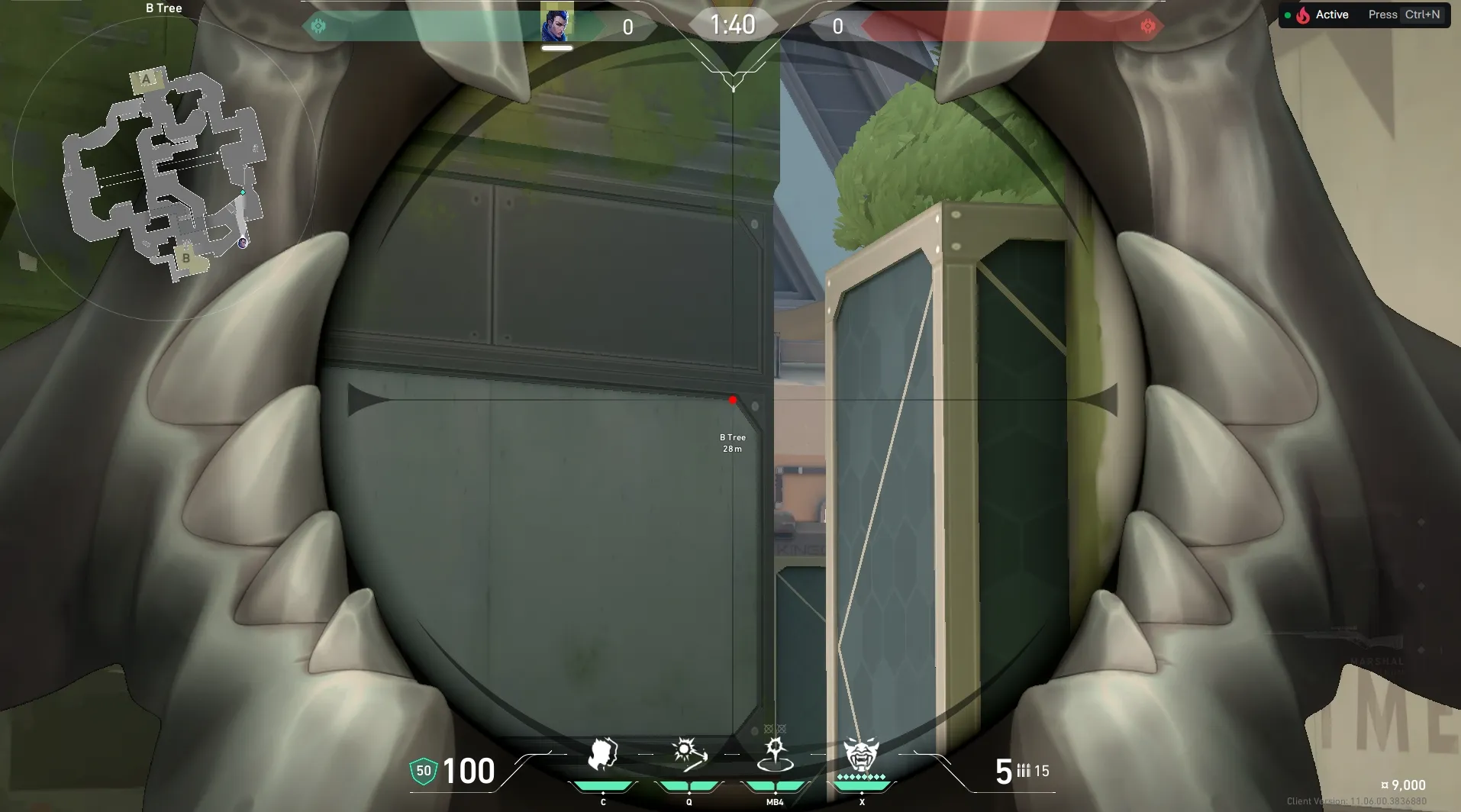 Yoru Gatecrash on Fracture Attack Mid — step 3 of 4: Aim — line up the shot