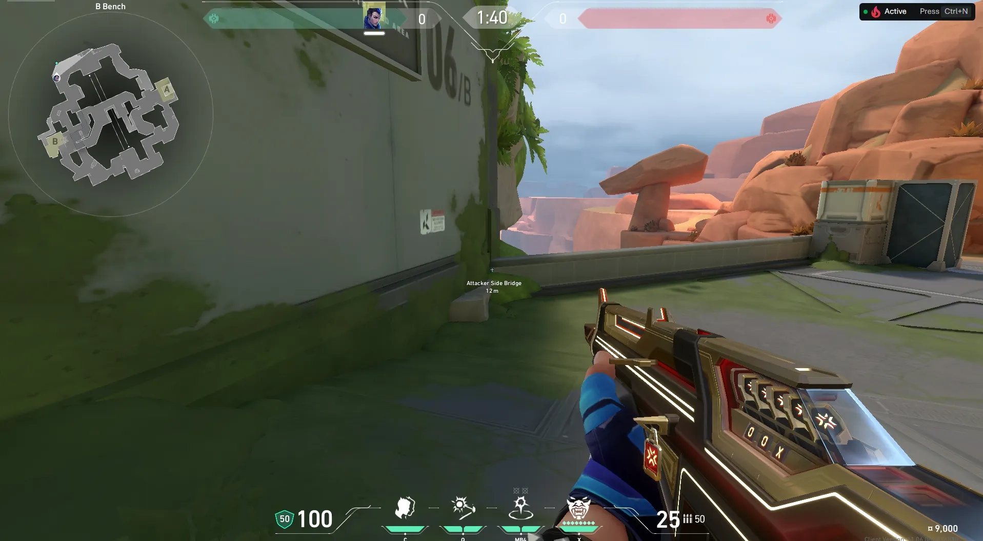 Yoru Gatecrash on Fracture Attack Site B — step 1 of 4: Position — where to stand