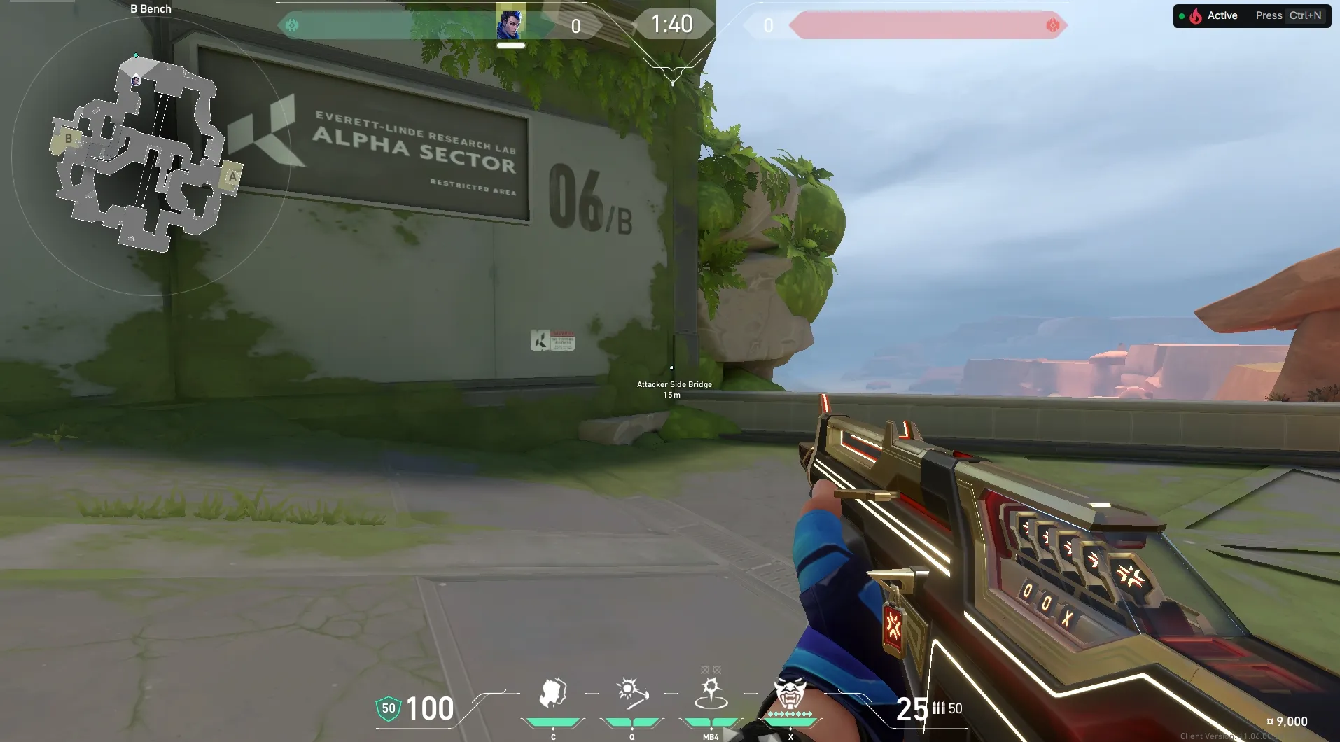 Yoru Gatecrash on Fracture Attack Site B — step 1 of 4: Position — where to stand
