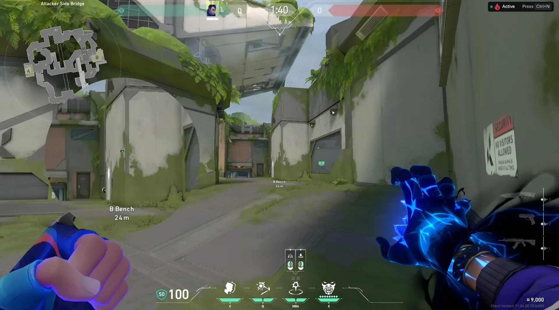 Yoru Gatecrash on Fracture Attack Site B — step 2 of 4: Aim — line up the shot