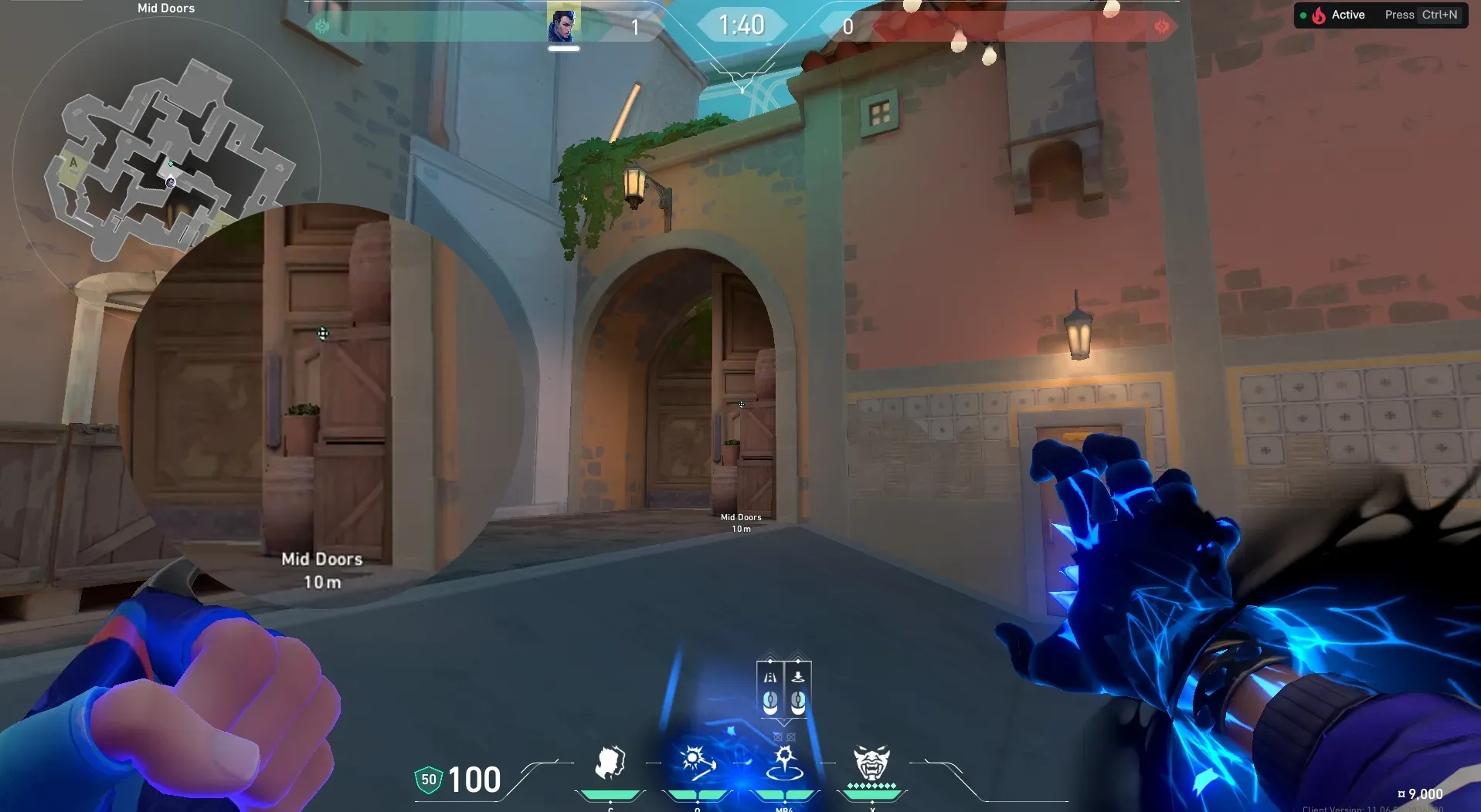 Yoru Gatecrash on Pearl Defense Mid — step 2 of 3: Aim — line up the shot