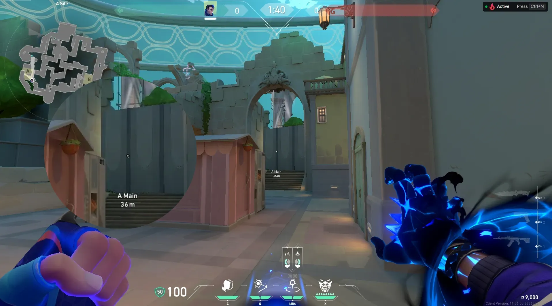 Yoru Gatecrash on Pearl Defense Site A — step 2 of 3: Aim — line up the shot