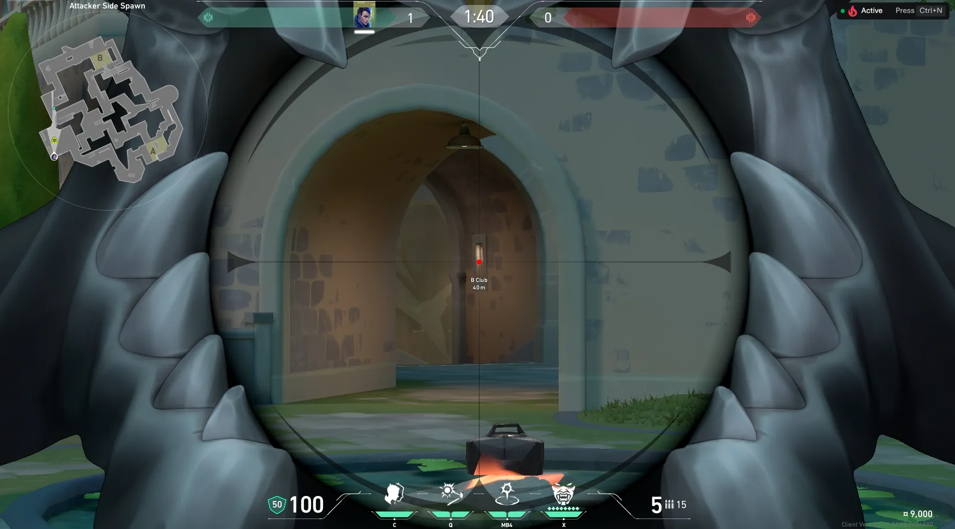 Yoru Gatecrash on Pearl Attack Site B — step 3 of 4: Aim — line up the shot