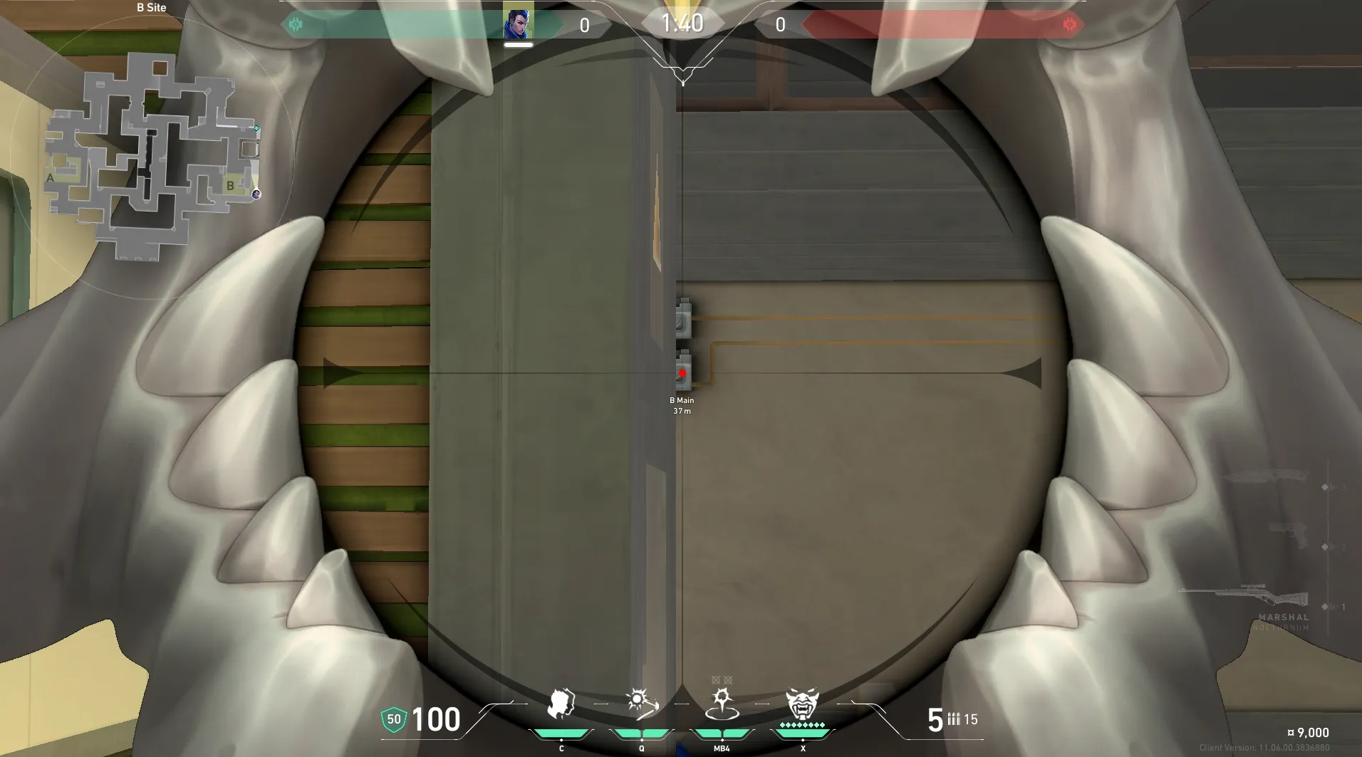 Yoru Gatecrash on Abyss Defense Site B — step 3 of 4: Aim — line up the shot
