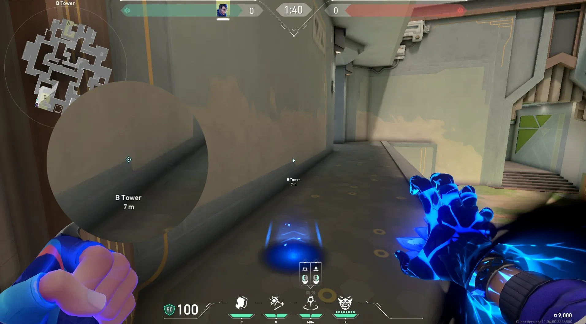 Yoru Gatecrash on Abyss Defense Site B — step 2 of 3: Aim — line up the shot