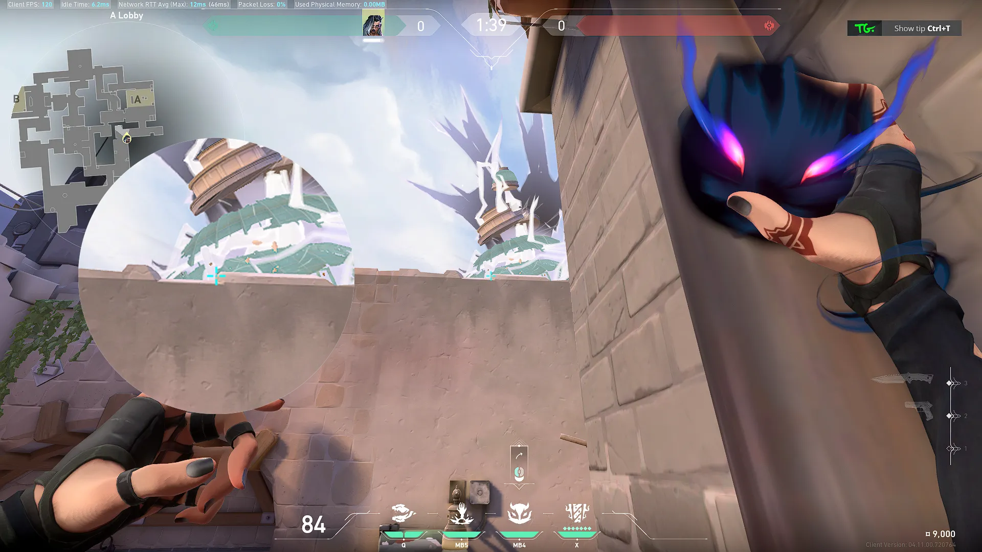 Fade Haunt on Ascent Attack Site A — step 2 of 3: Aim — line up the shot