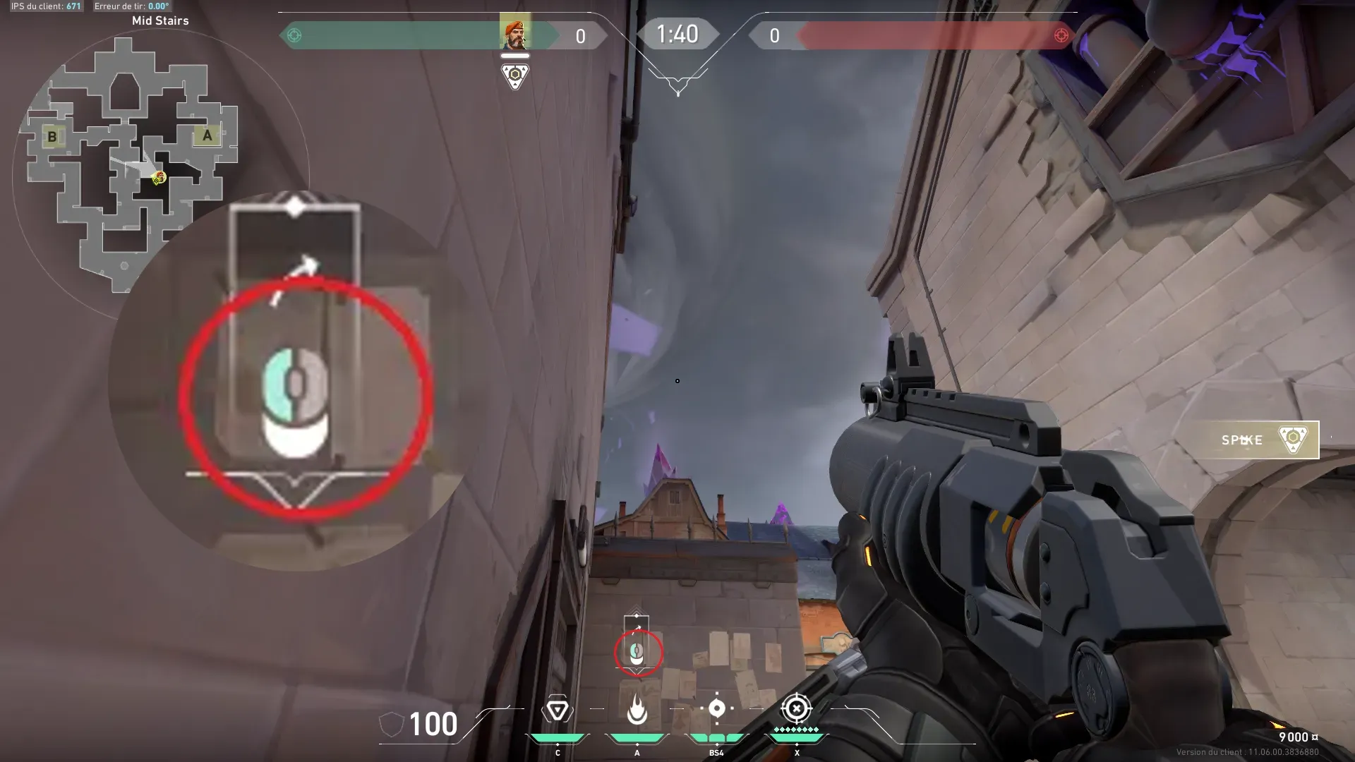 Brimstone Incendiary on Corrode Attack Site B — step 2 of 3: Aim — line up the shot