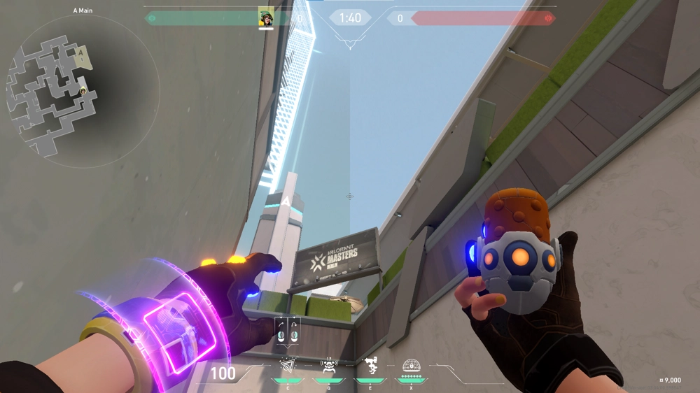 Killjoy Nanoswarm on Split Attack Site A — step 2 of 3: Aim — line up the shot