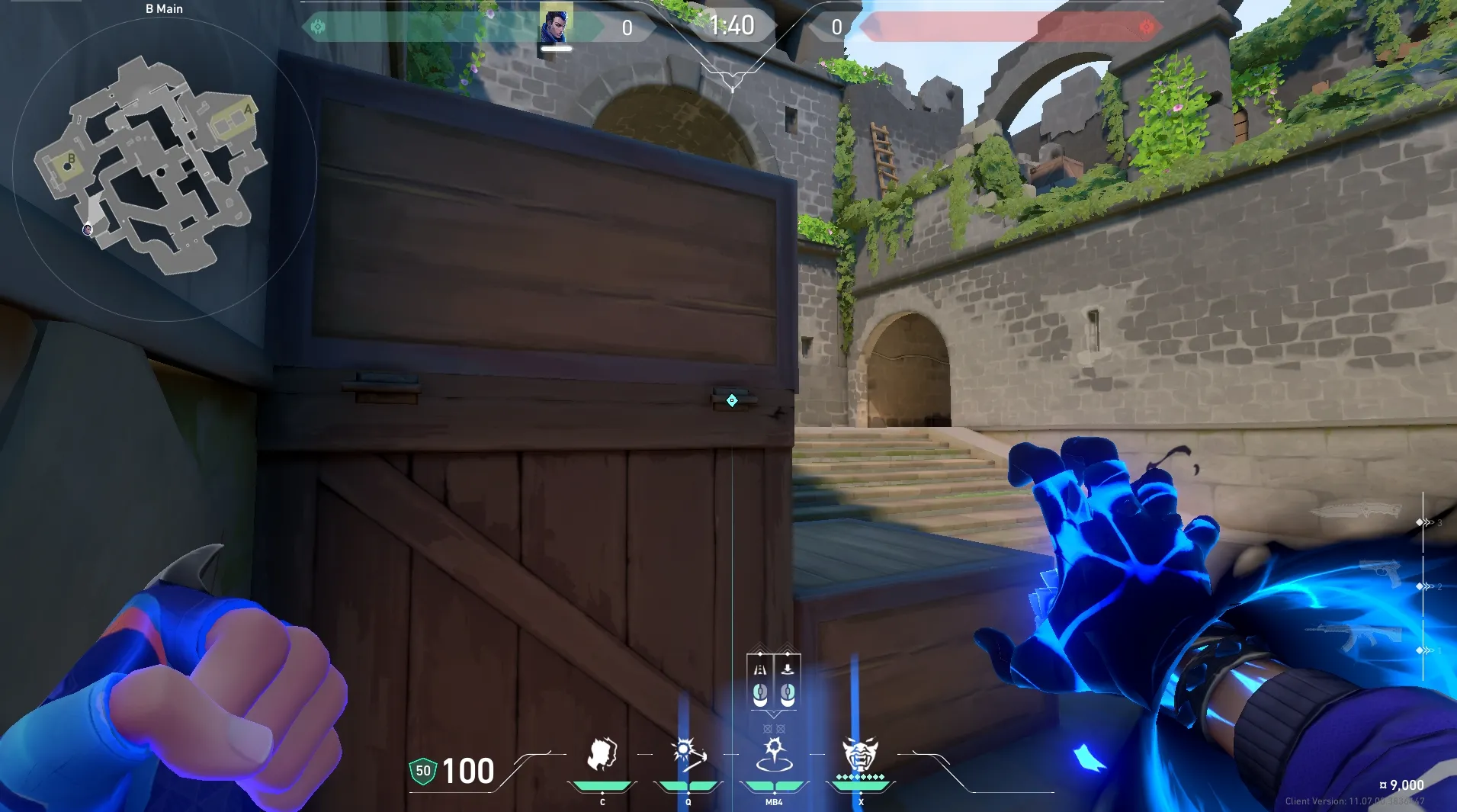 Yoru Gatecrash on Breeze Attack Site B — step 2 of 3: Aim — line up the shot