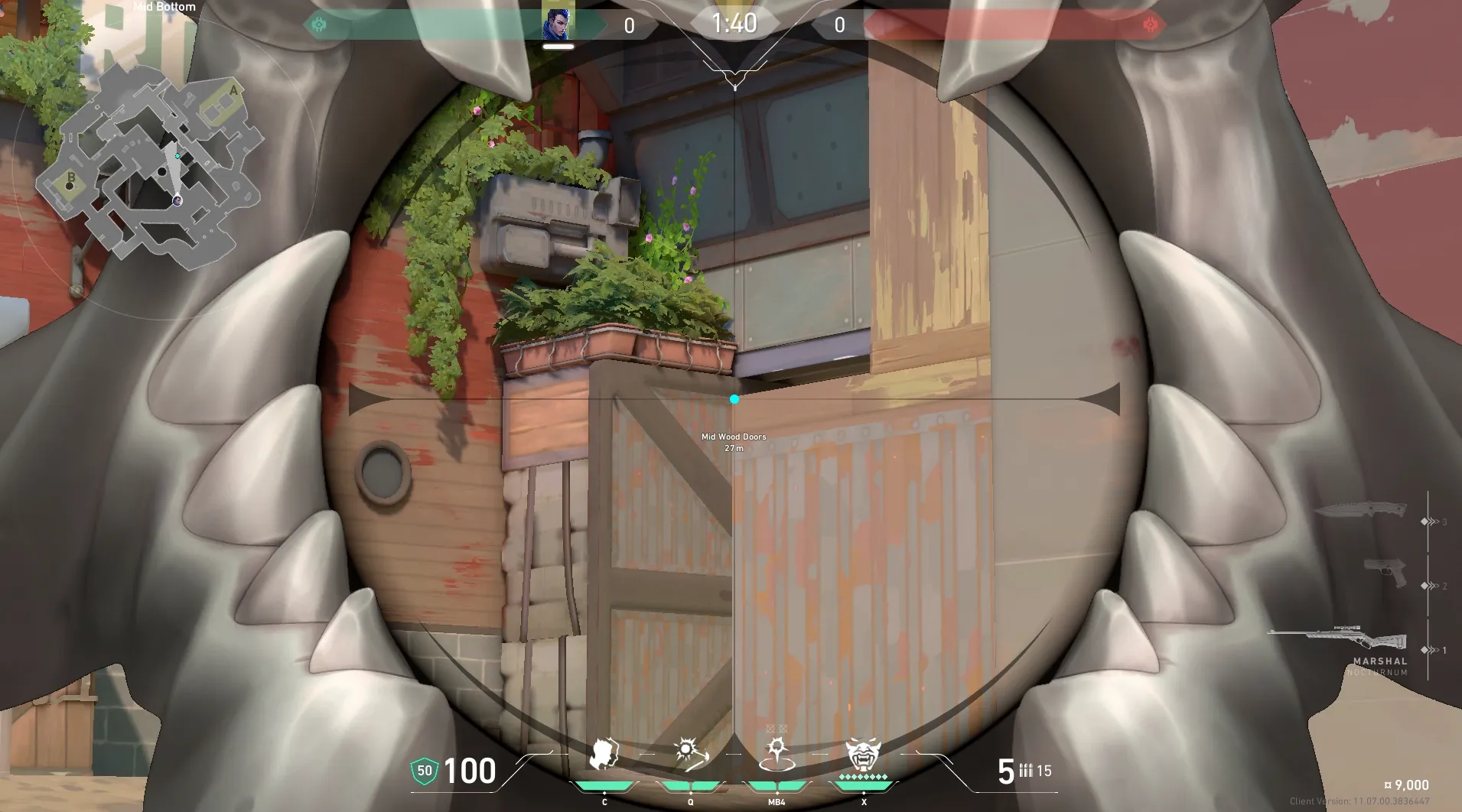 Yoru Gatecrash on Breeze Attack Site A — step 3 of 4: Aim — line up the shot