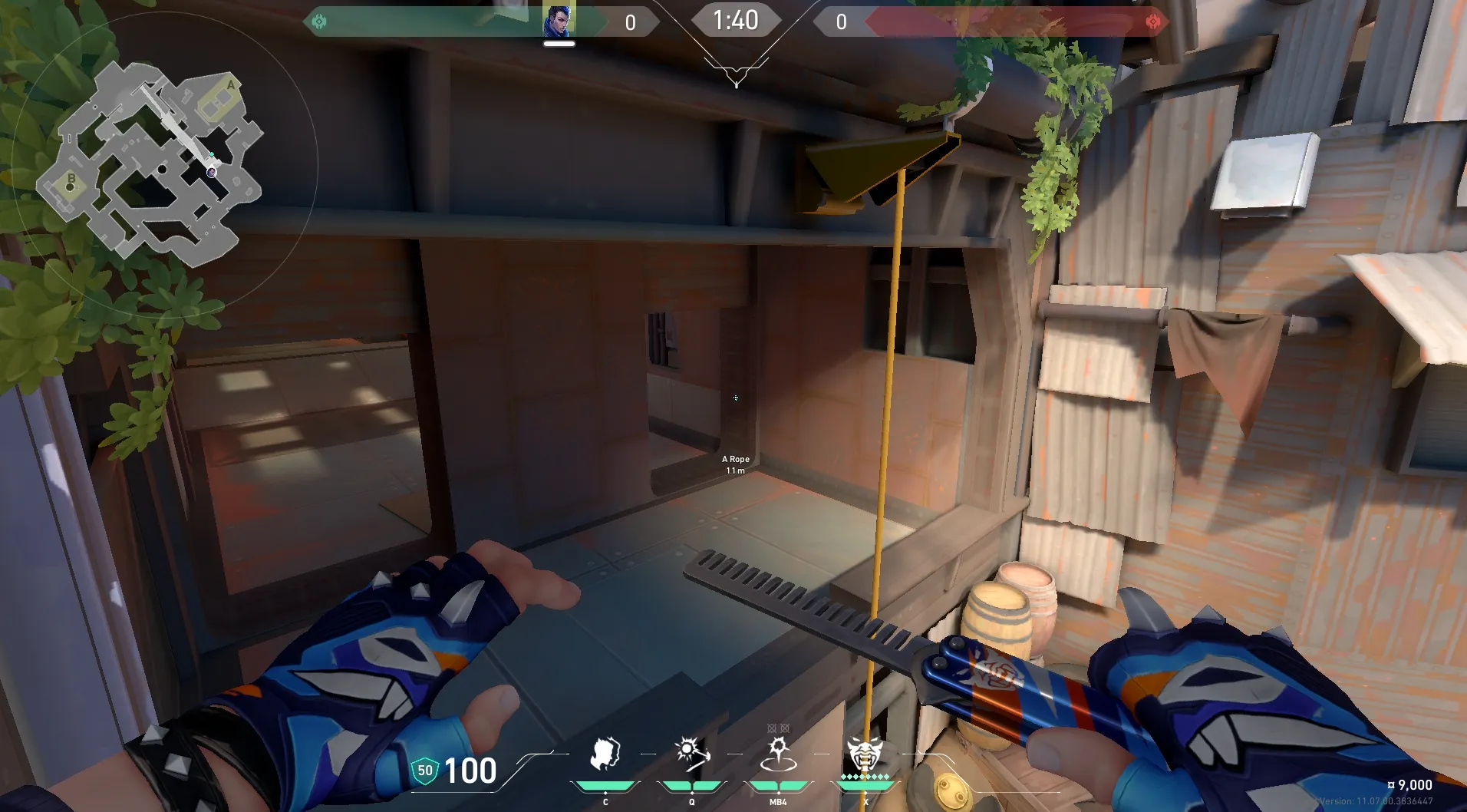 Yoru Gatecrash on Breeze Attack Site B — step 1 of 4: Position — where to stand