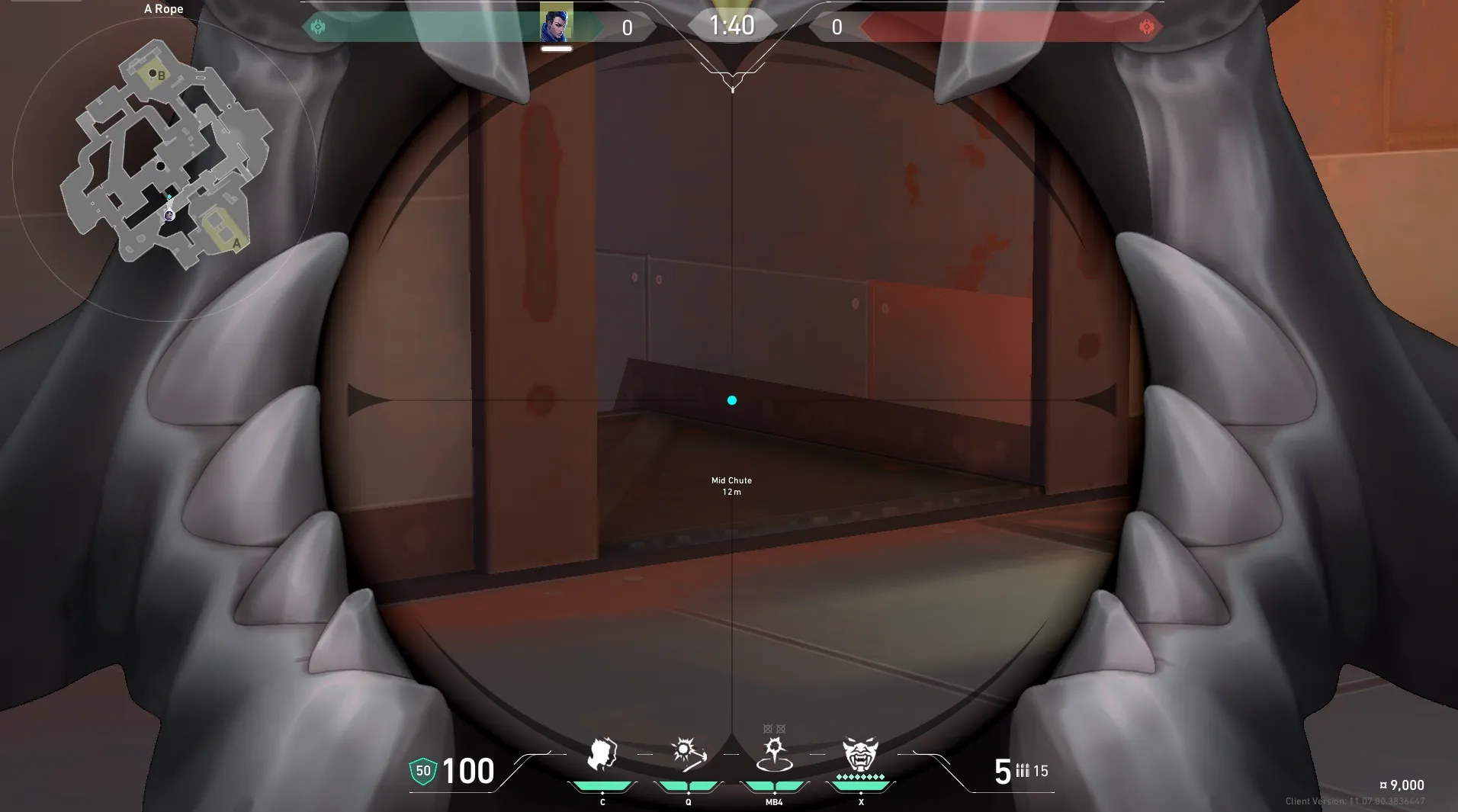 Yoru Gatecrash on Breeze Attack Site B — step 3 of 4: Aim — line up the shot