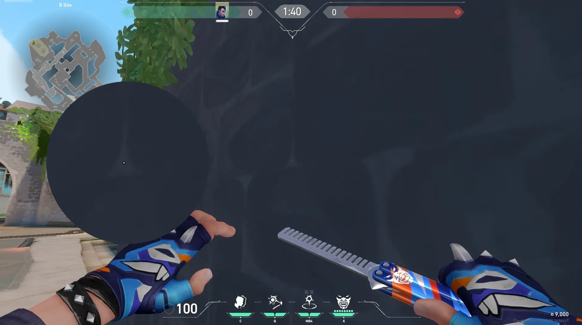 Yoru Gatecrash on Breeze Defense Site A — step 2 of 3: Aim — line up the shot