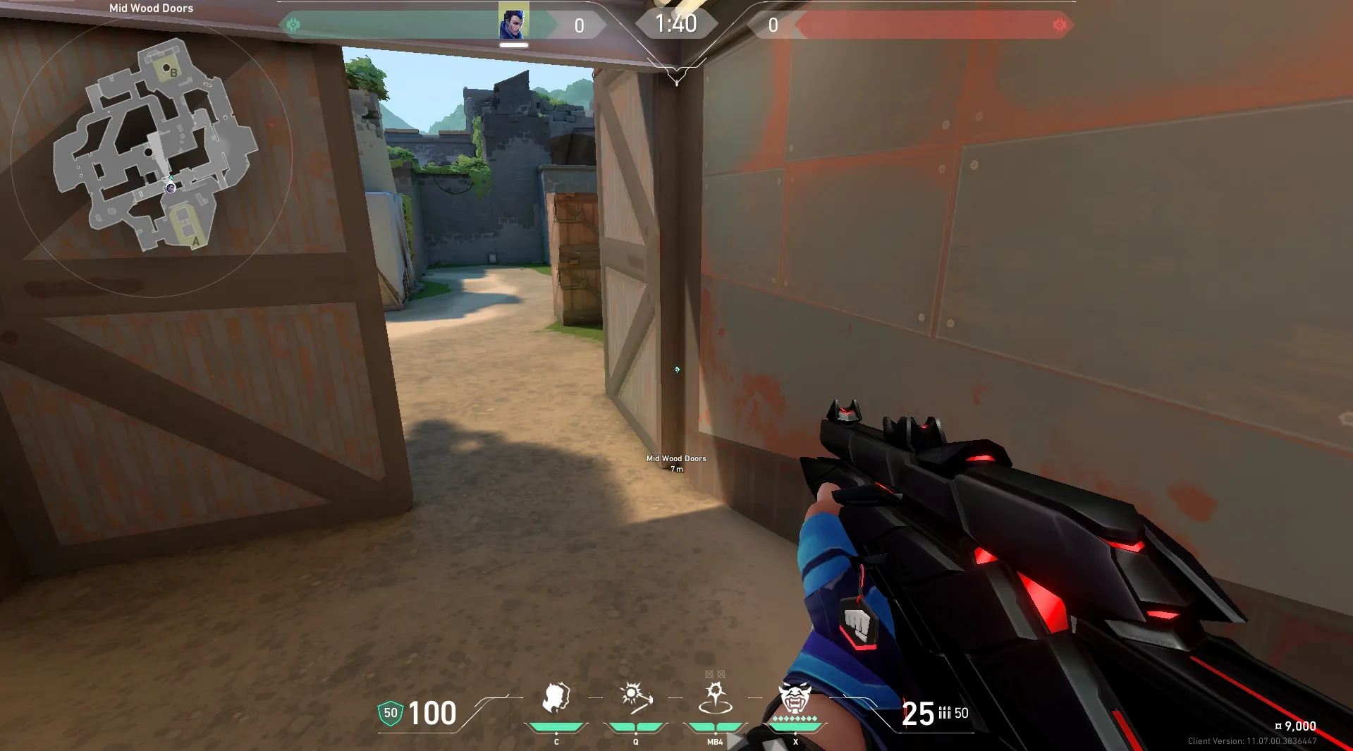 Mid Doors to Attacker Spawn — Yoru lineup on Breeze