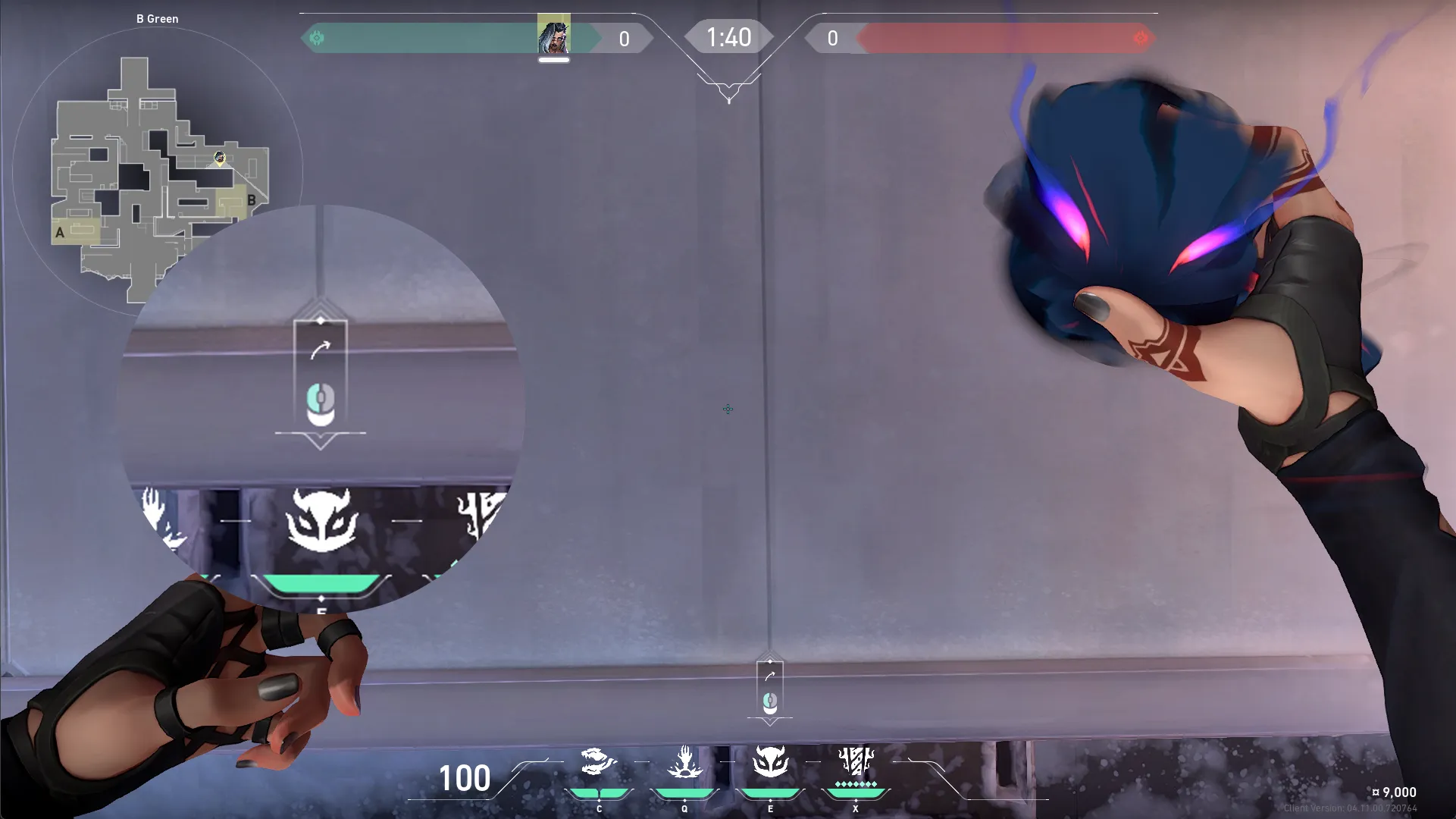 Fade Haunt on Icebox Attack Site B — step 2 of 6: Aim — line up the shot