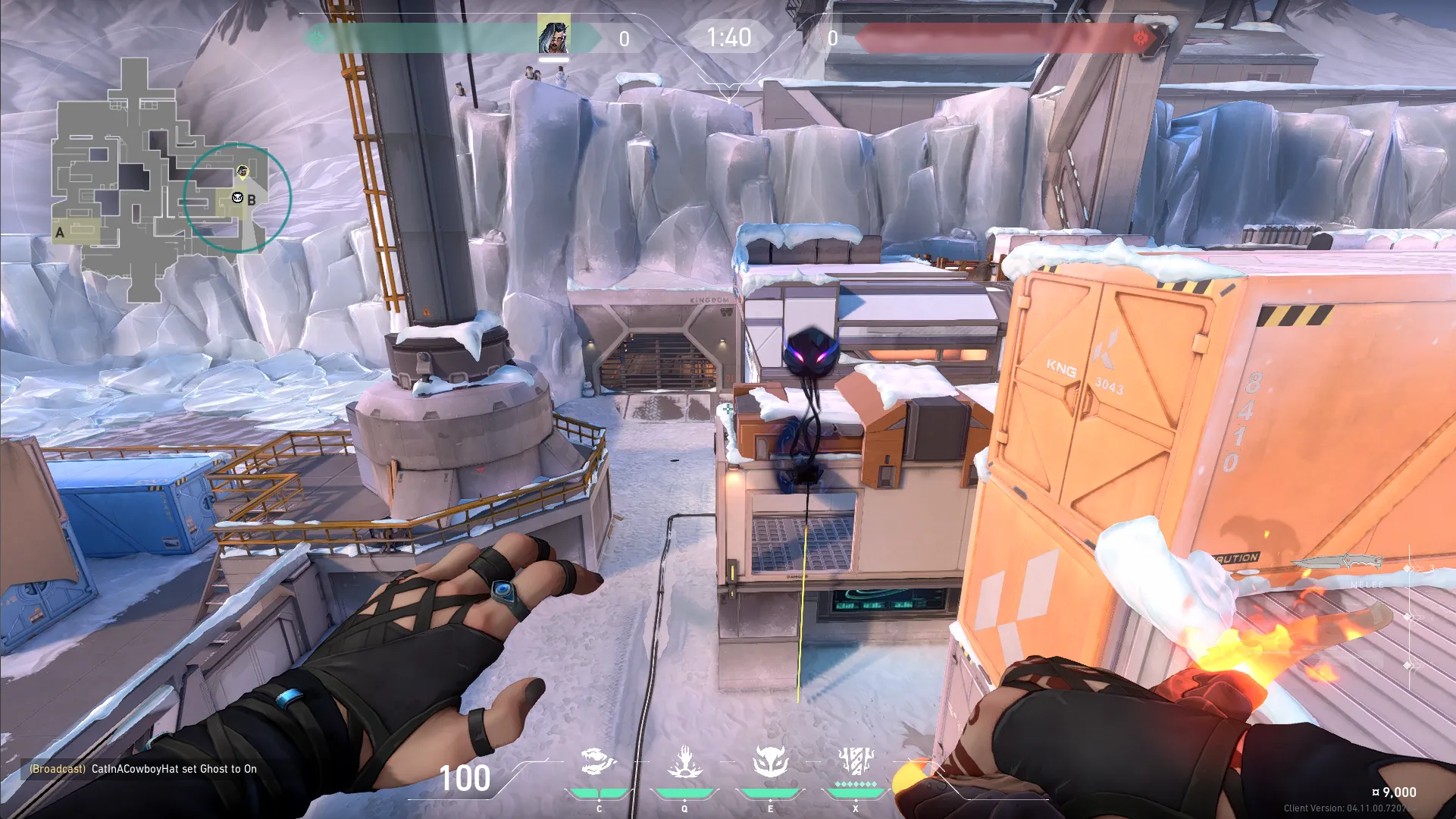 Fade Haunt on Icebox Attack Site B — step 4 of 6: Aim — line up the shot