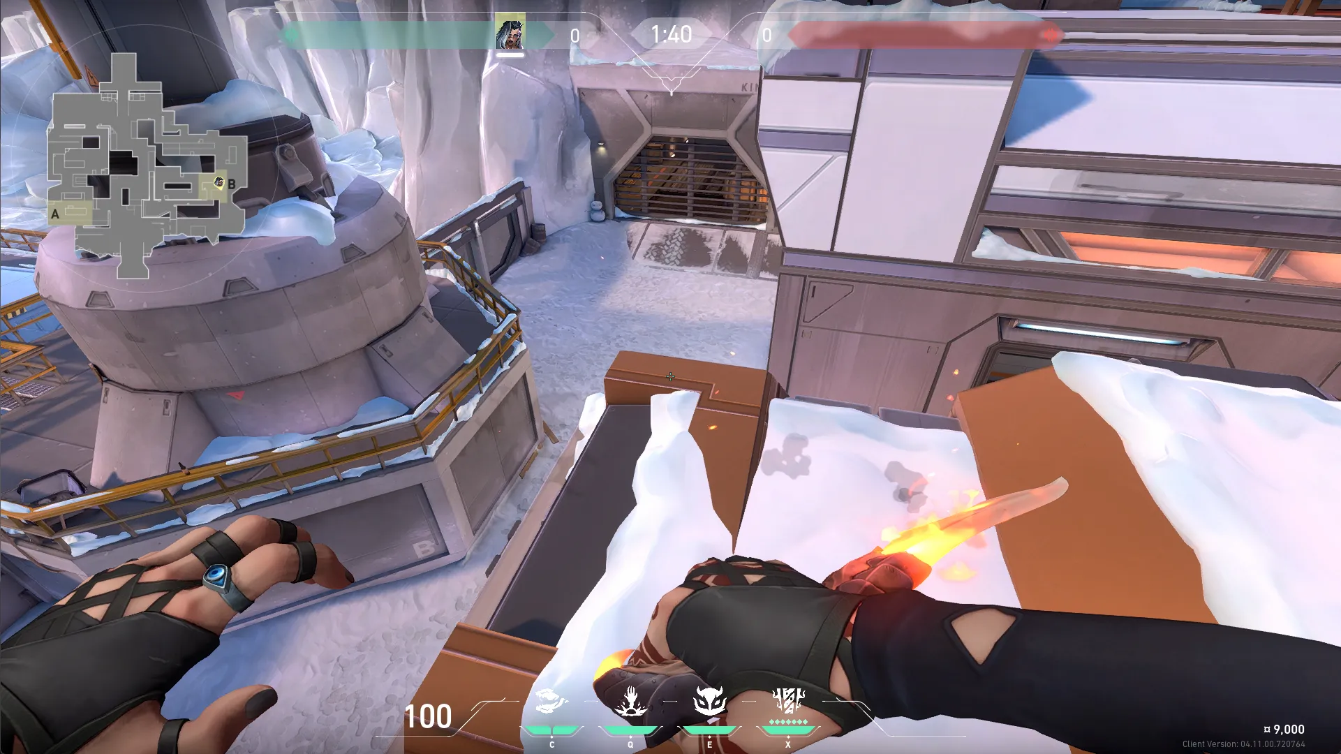 Fade Haunt on Icebox Attack Site B — step 5 of 6: Aim — line up the shot