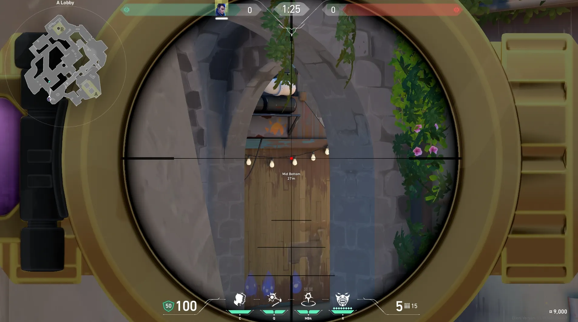 Yoru Gatecrash on Breeze Attack Site B — step 3 of 4: Aim — line up the shot