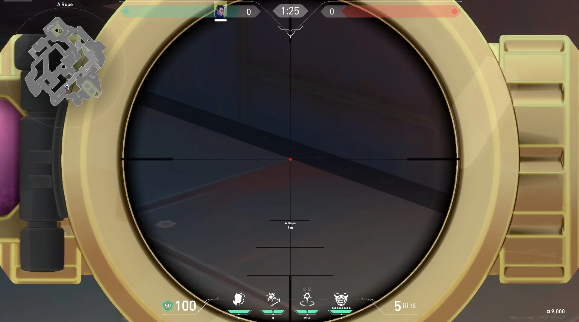 Yoru Gatecrash on Breeze Attack Site B — step 3 of 4: Aim — line up the shot