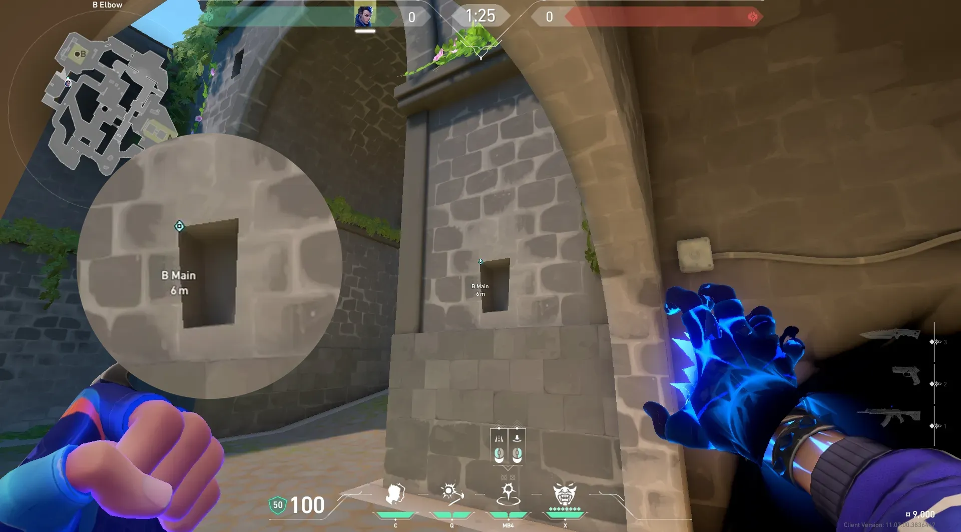 Yoru Gatecrash on Breeze Attack Site B — step 2 of 3: Aim — line up the shot
