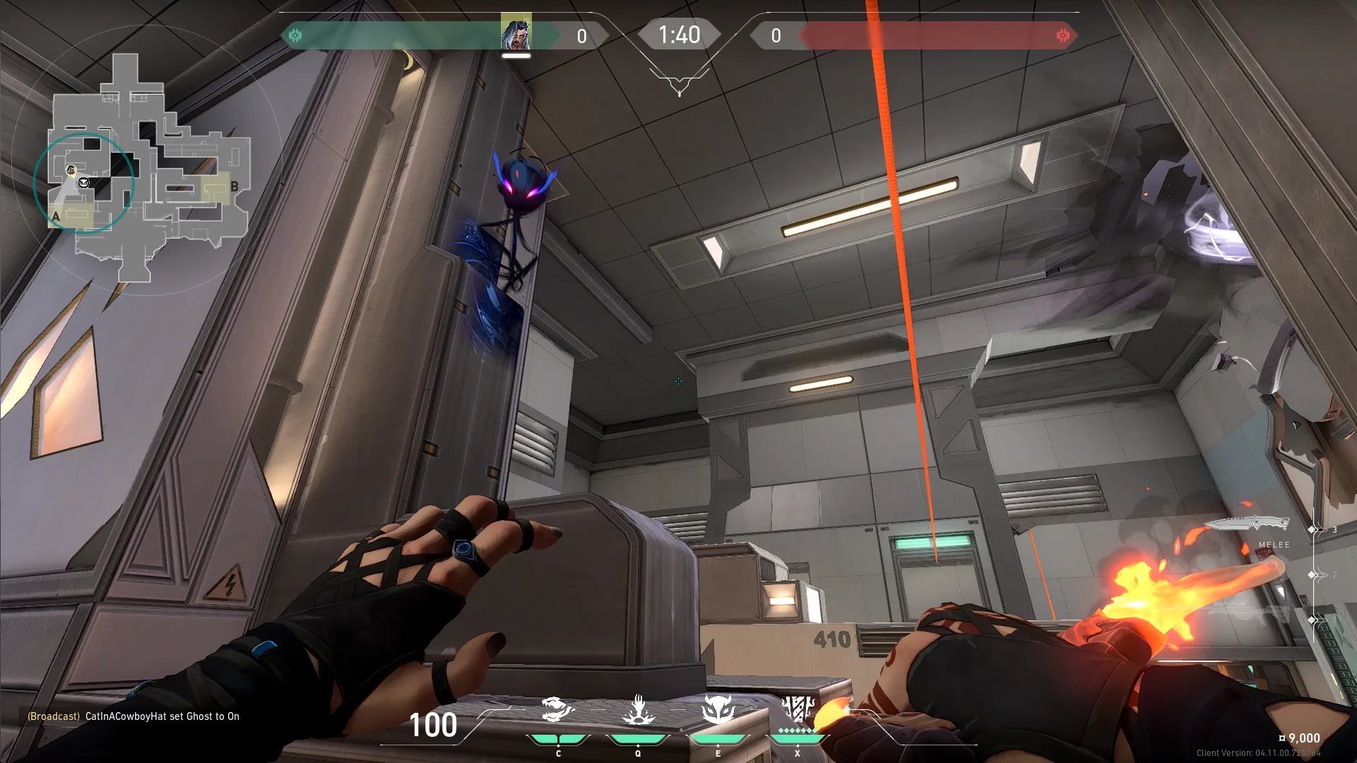 Fade Haunt on Icebox Attack Site A — step 4 of 5: Aim — line up the shot