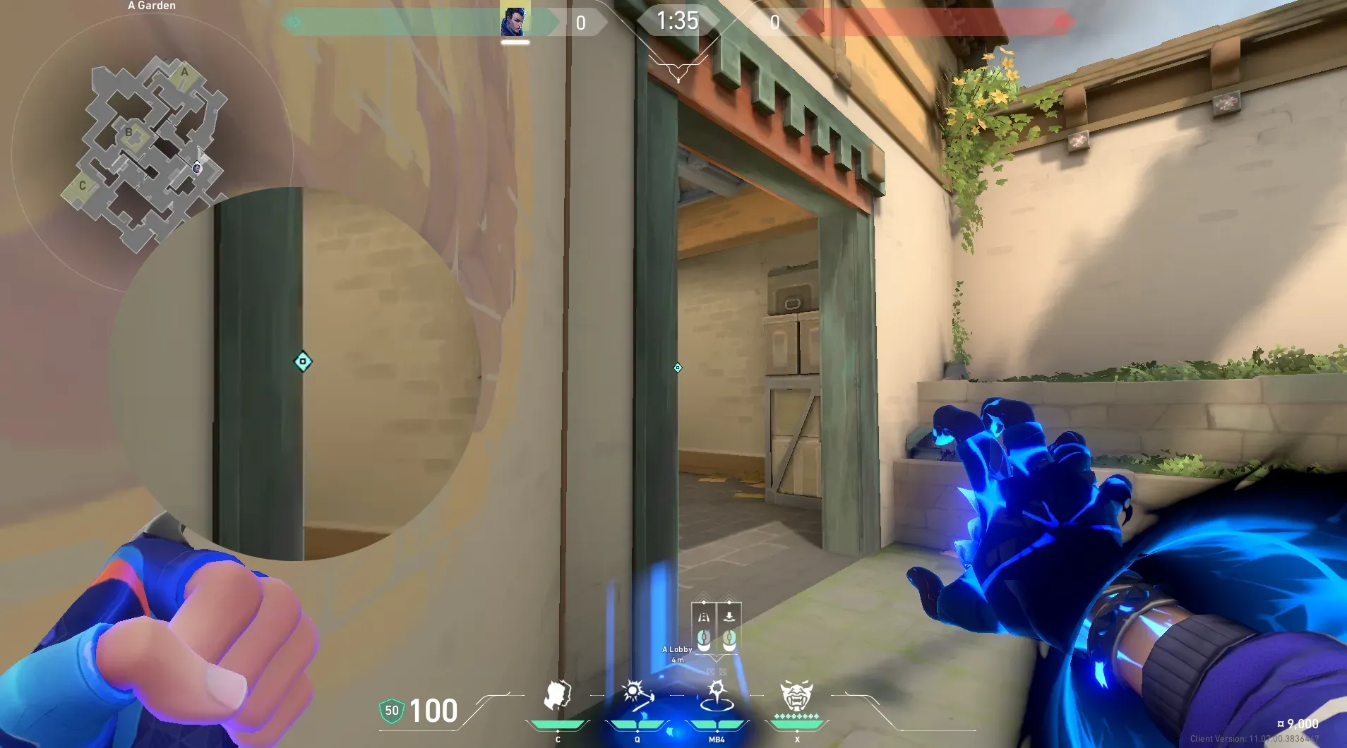 Yoru Gatecrash on Haven Attack Site A — step 2 of 3: Aim — line up the shot