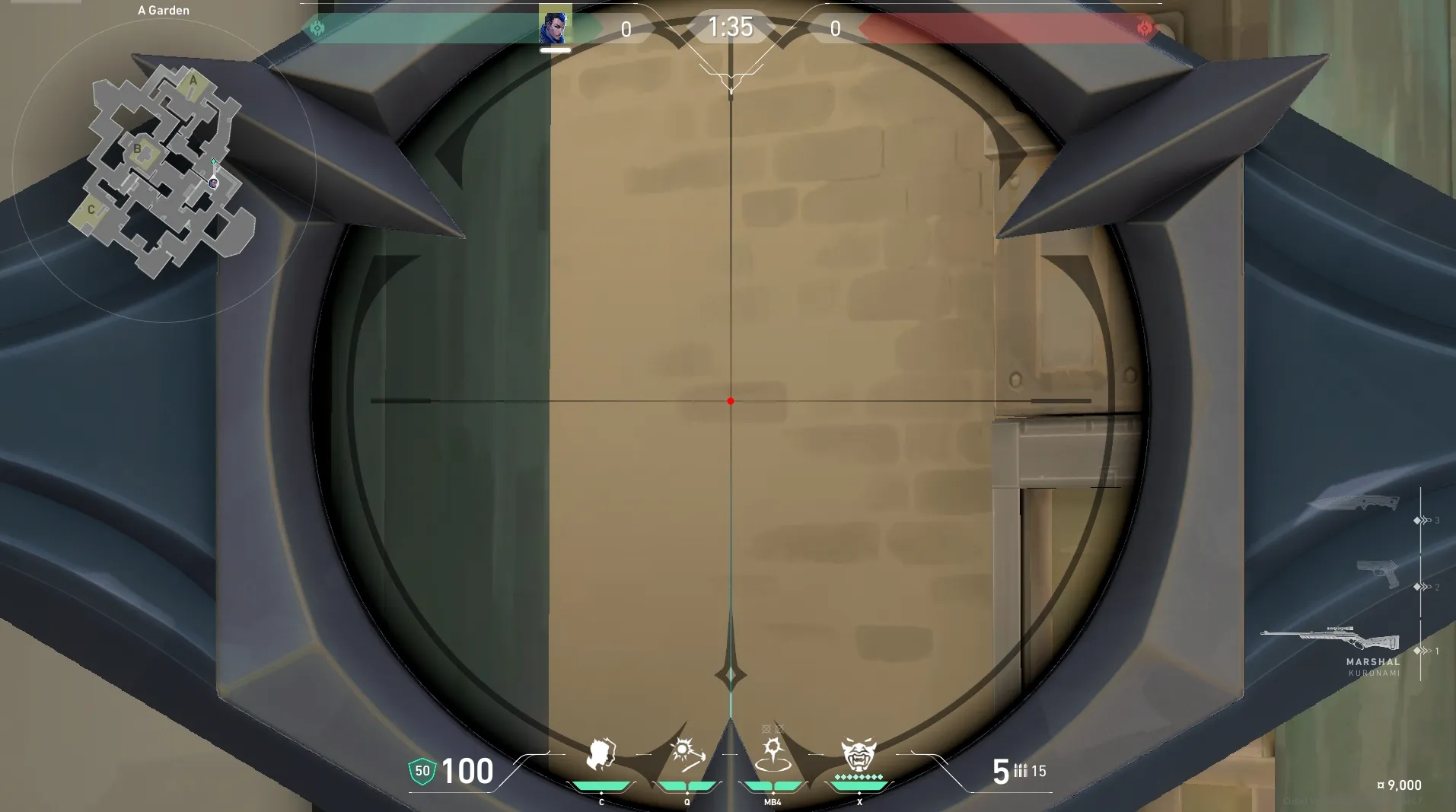 Yoru Gatecrash on Haven Attack Site A — step 3 of 4: Aim — line up the shot
