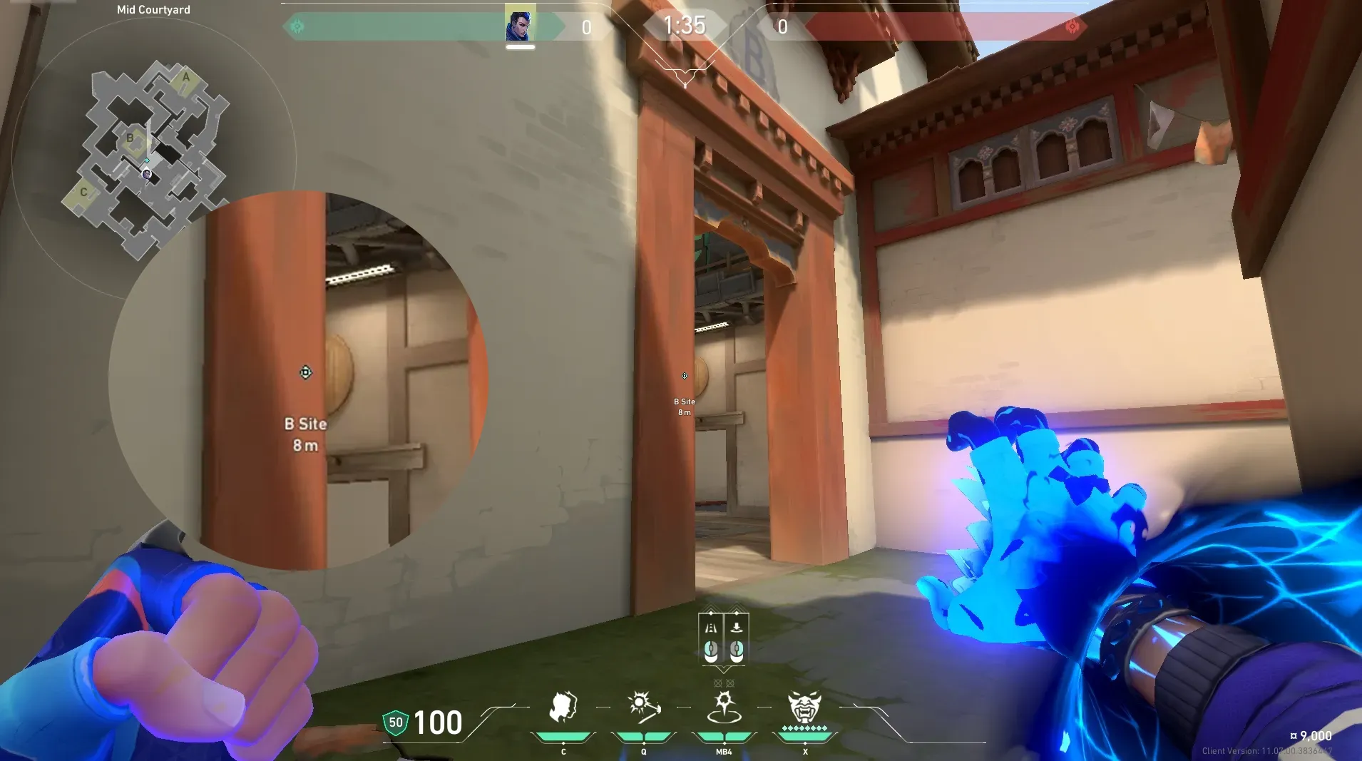 Yoru Gatecrash on Haven Attack Site A — step 2 of 3: Aim — line up the shot