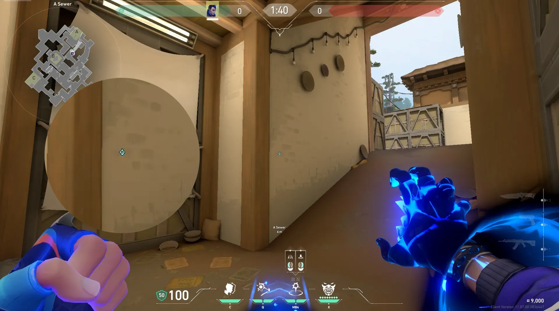Yoru Gatecrash on Haven Attack Site A — step 2 of 3: Aim — line up the shot