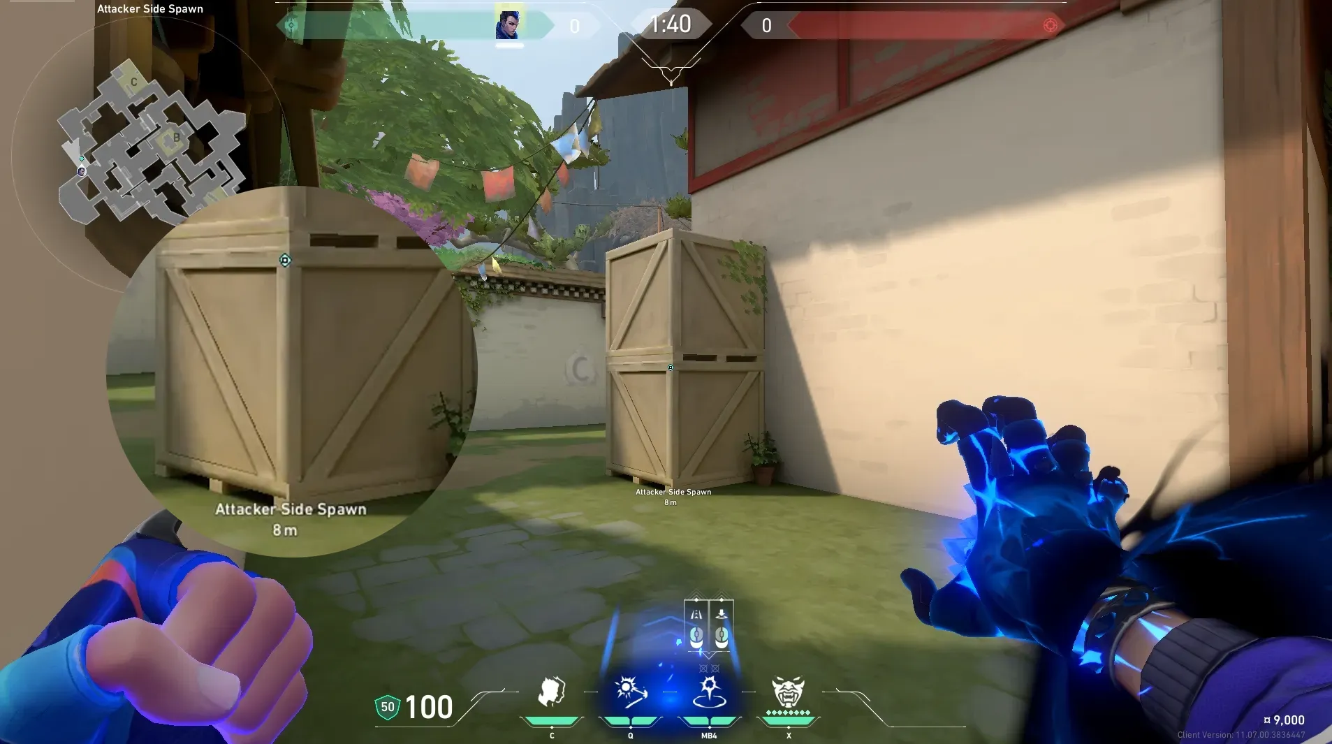 Yoru Gatecrash on Haven Attack Site C — step 2 of 3: Aim — line up the shot