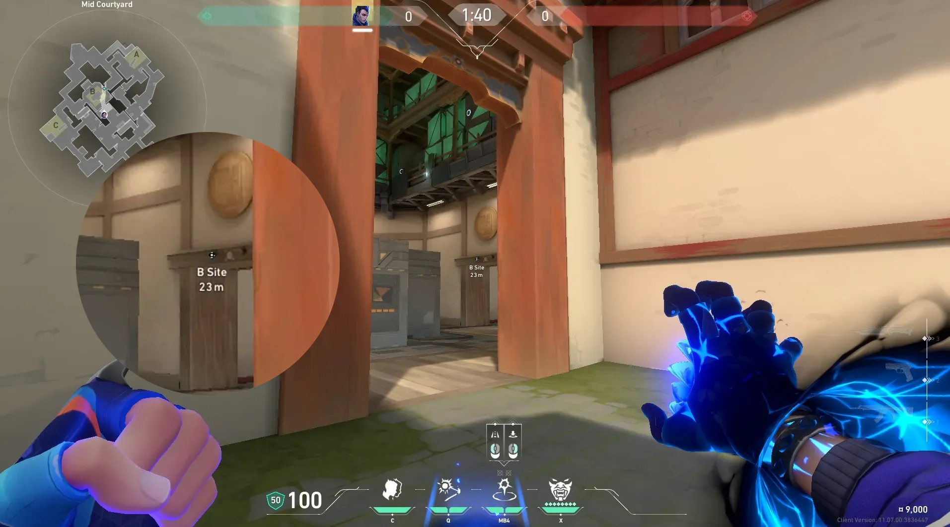 Yoru Gatecrash on Haven Attack Site B — step 2 of 4: Aim — line up the shot