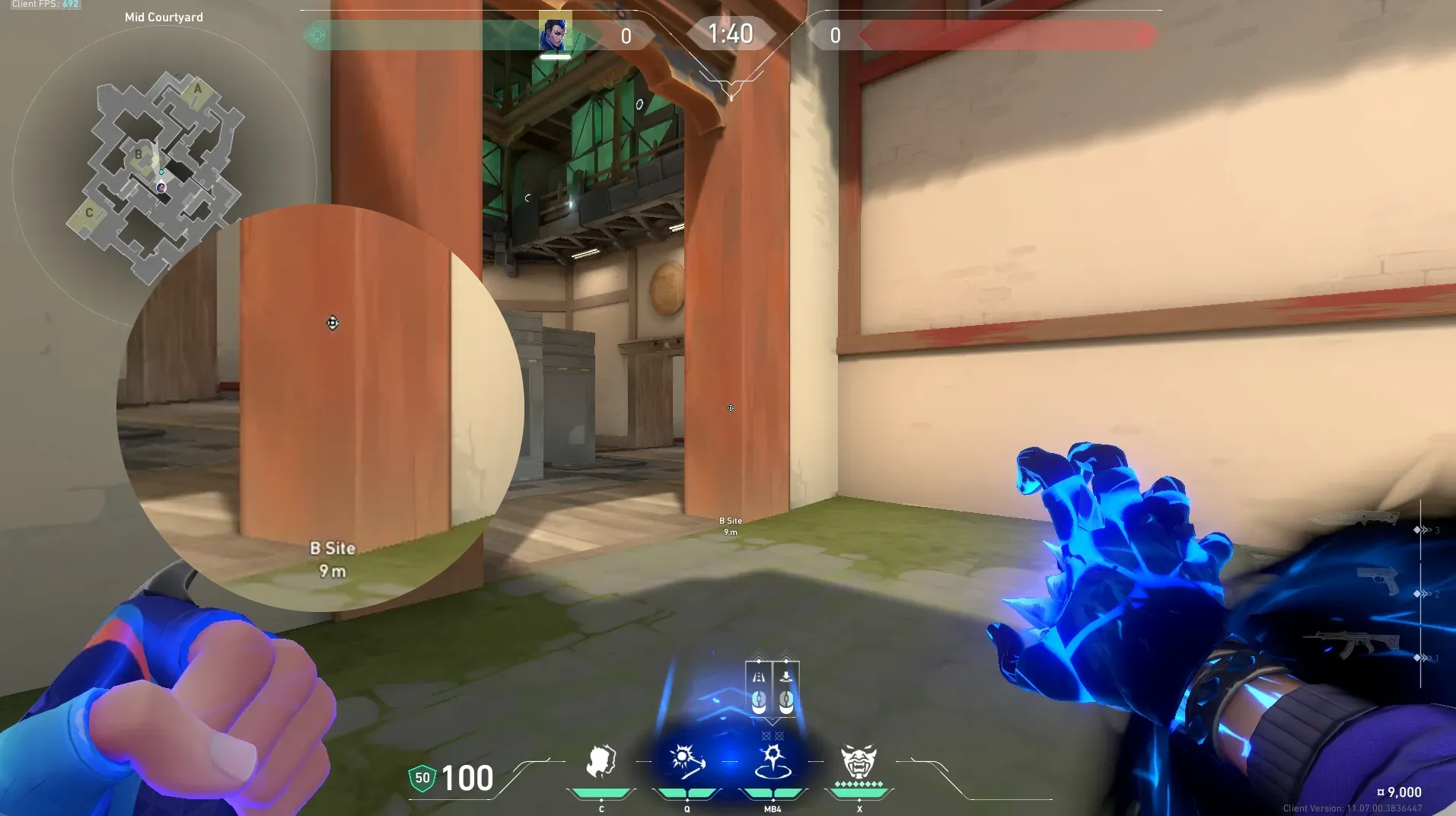 Yoru Gatecrash on Haven Attack Site A — step 2 of 3: Aim — line up the shot