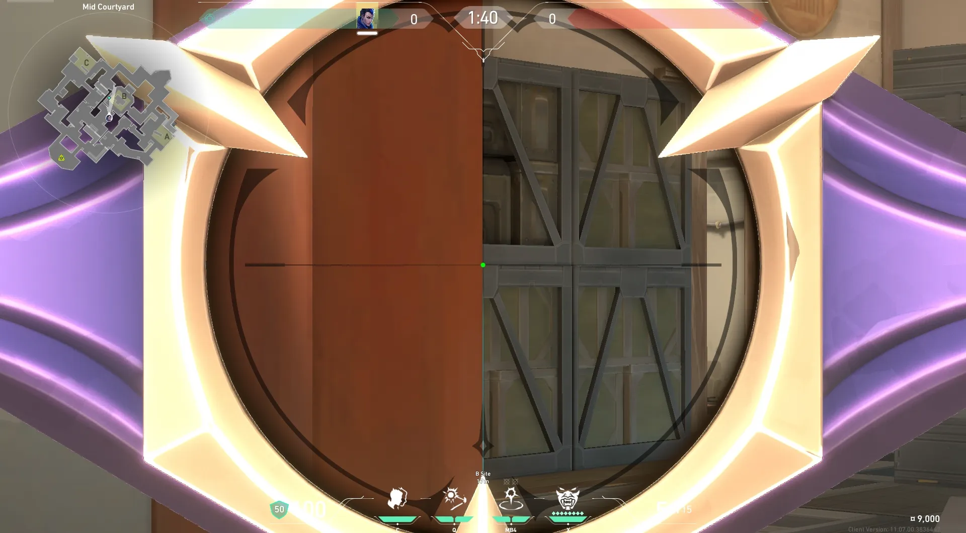Yoru Gatecrash on Haven Attack Site C — step 3 of 4: Aim — line up the shot
