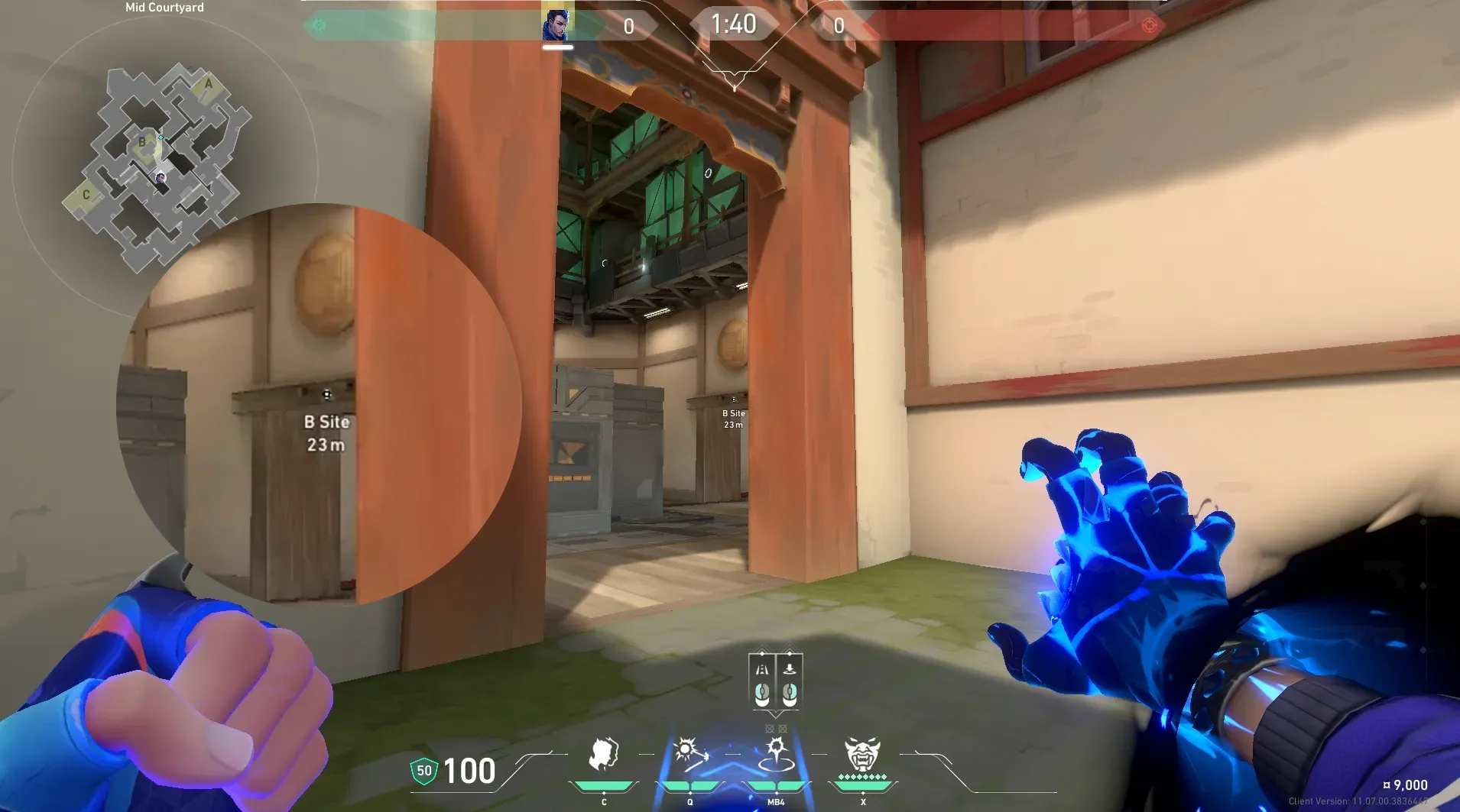 Yoru Gatecrash on Haven Attack Site A — step 2 of 4: Aim — line up the shot