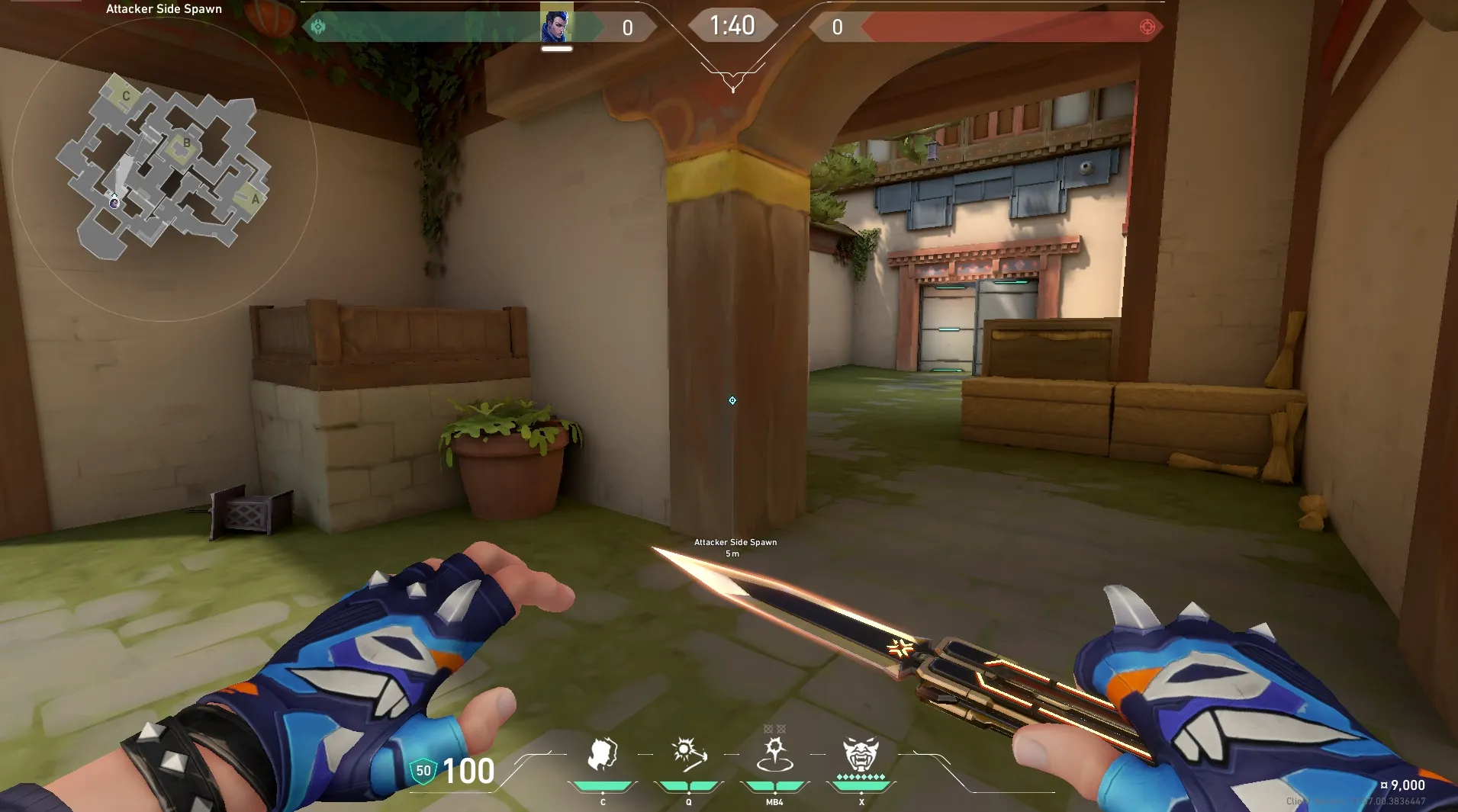 Attacker Spawn to C Garage #1 — Yoru lineup on Haven