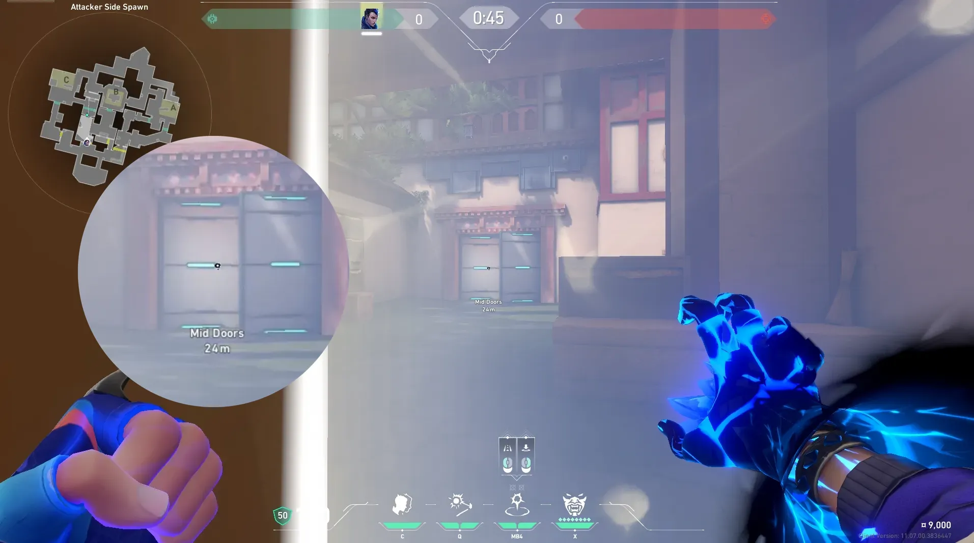 Yoru Gatecrash on Haven Attack Site C — step 2 of 4: Aim — line up the shot