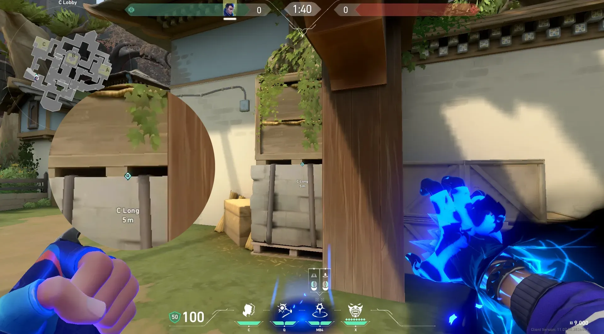 Yoru Gatecrash on Haven Attack Site C — step 2 of 3: Aim — line up the shot