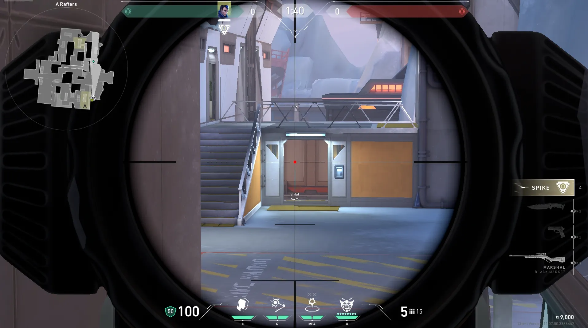 Yoru Gatecrash on Icebox Defense Site B — step 3 of 4: Aim — line up the shot