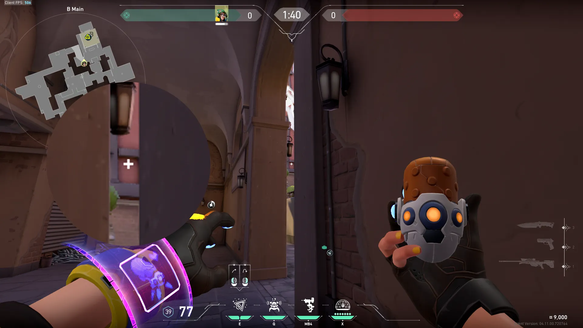 Killjoy Nanoswarm on Ascent Attack Site B — step 3 of 4: Aim — line up the shot