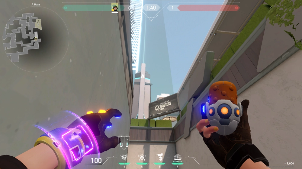 Killjoy Nanoswarm on Split Attack Site A — step 2 of 3: Aim — line up the shot