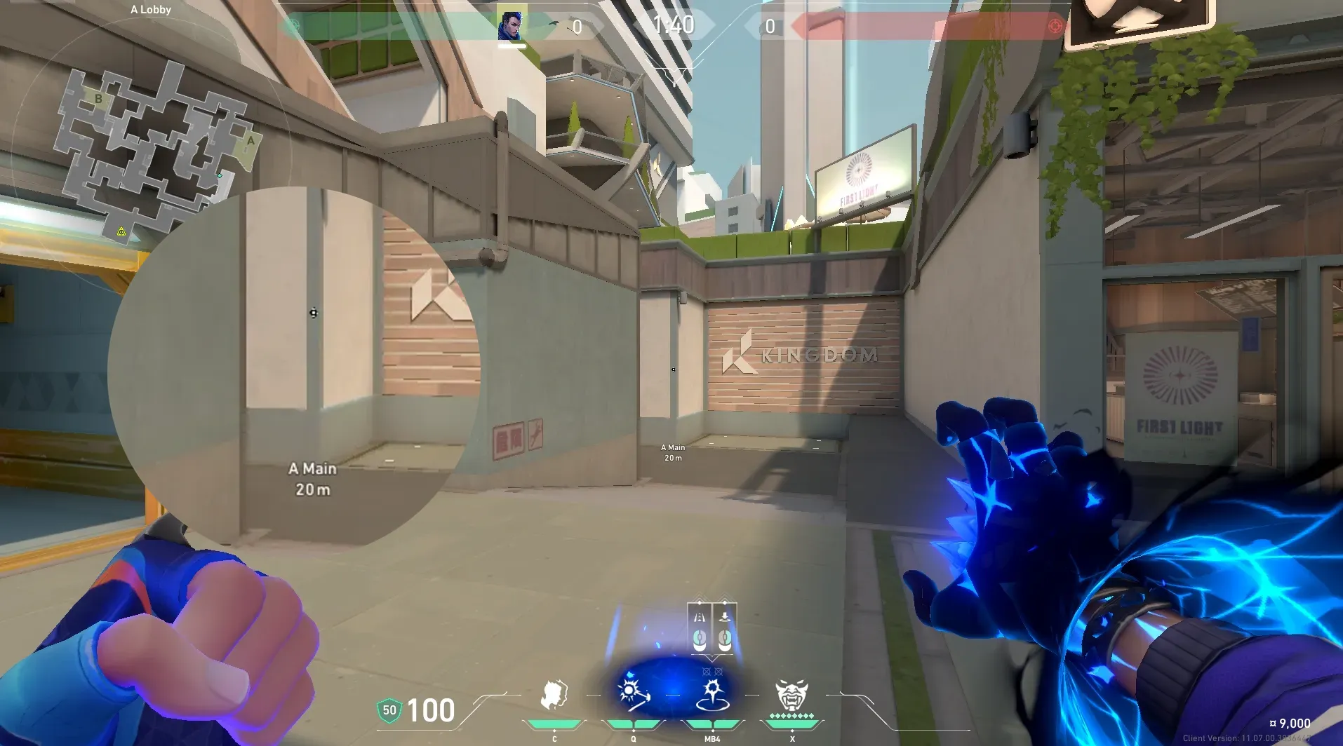 Yoru Gatecrash on Split Attack Site A — step 2 of 3: Aim — line up the shot