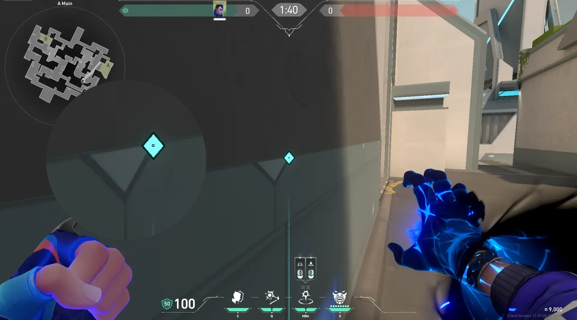Yoru Gatecrash on Split Attack Site A — step 2 of 3: Aim — line up the shot