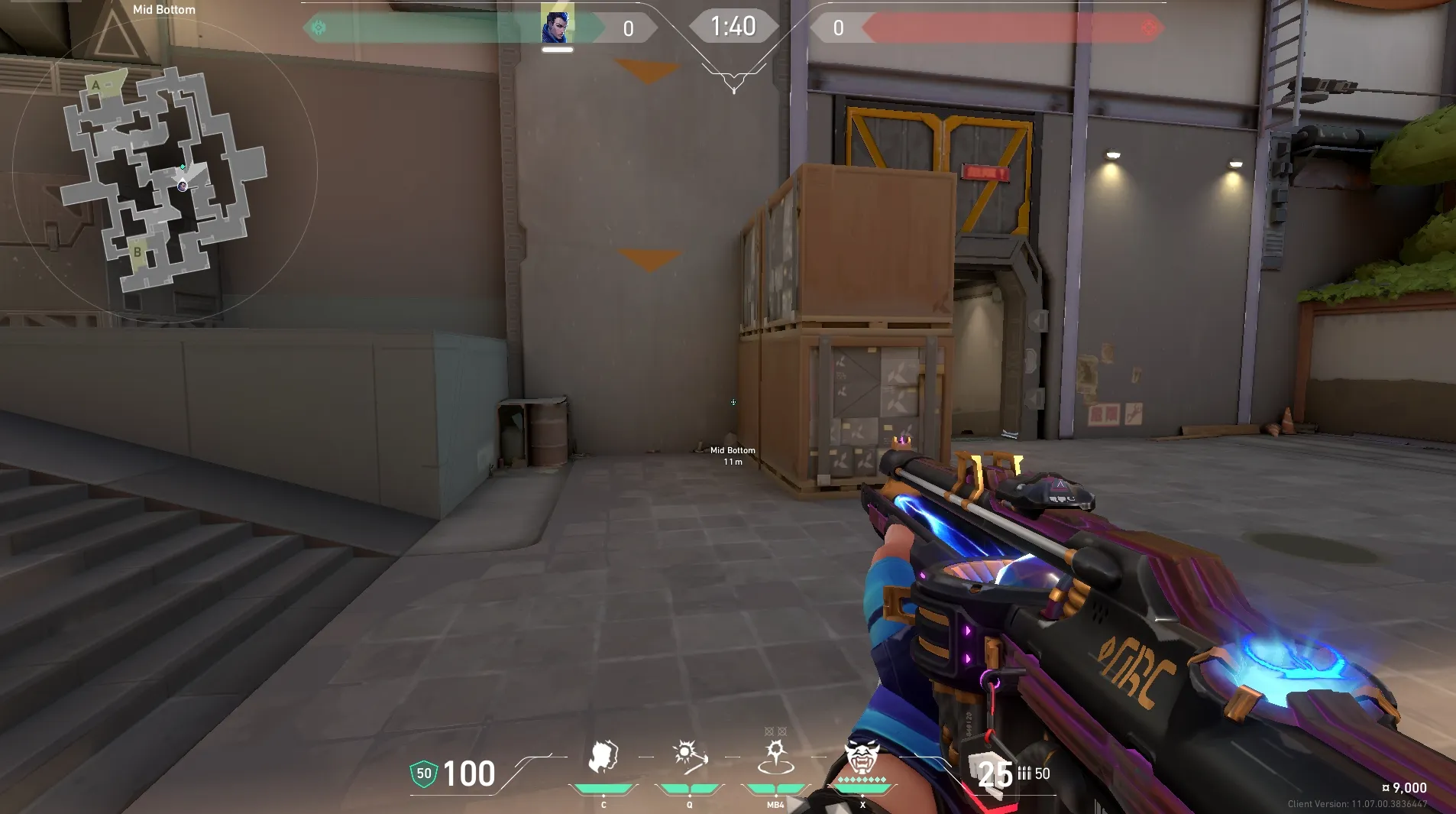 Yoru Gatecrash on Split Attack Site B — step 1 of 4: Position — where to stand