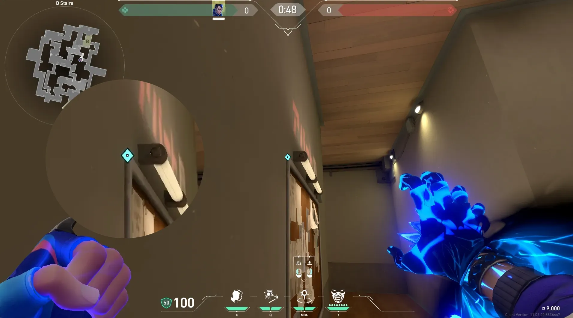 Yoru Gatecrash on Split Defense Site B — step 2 of 3: Aim — line up the shot