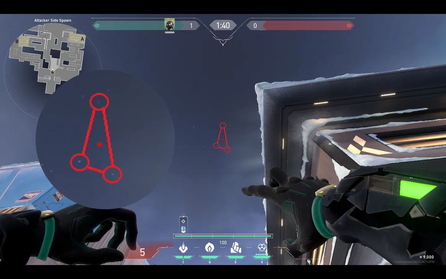 Viper Snake Bite on Icebox Attack Mid — step 3 of 4: Aim — line up the shot